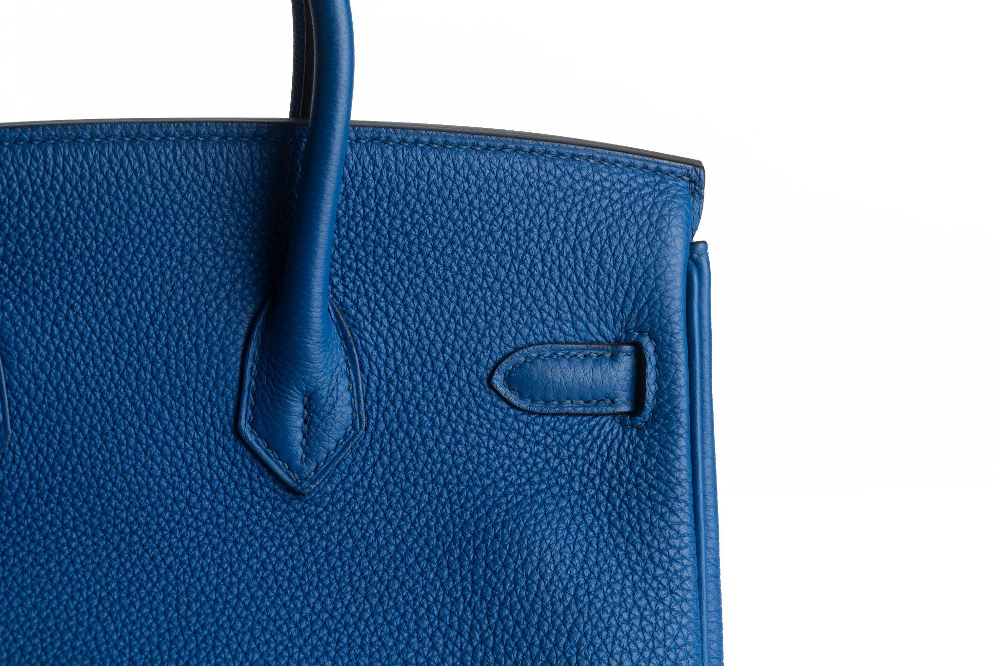 Hermès Birkin 25 Blue Electrique Togo For Sale 4