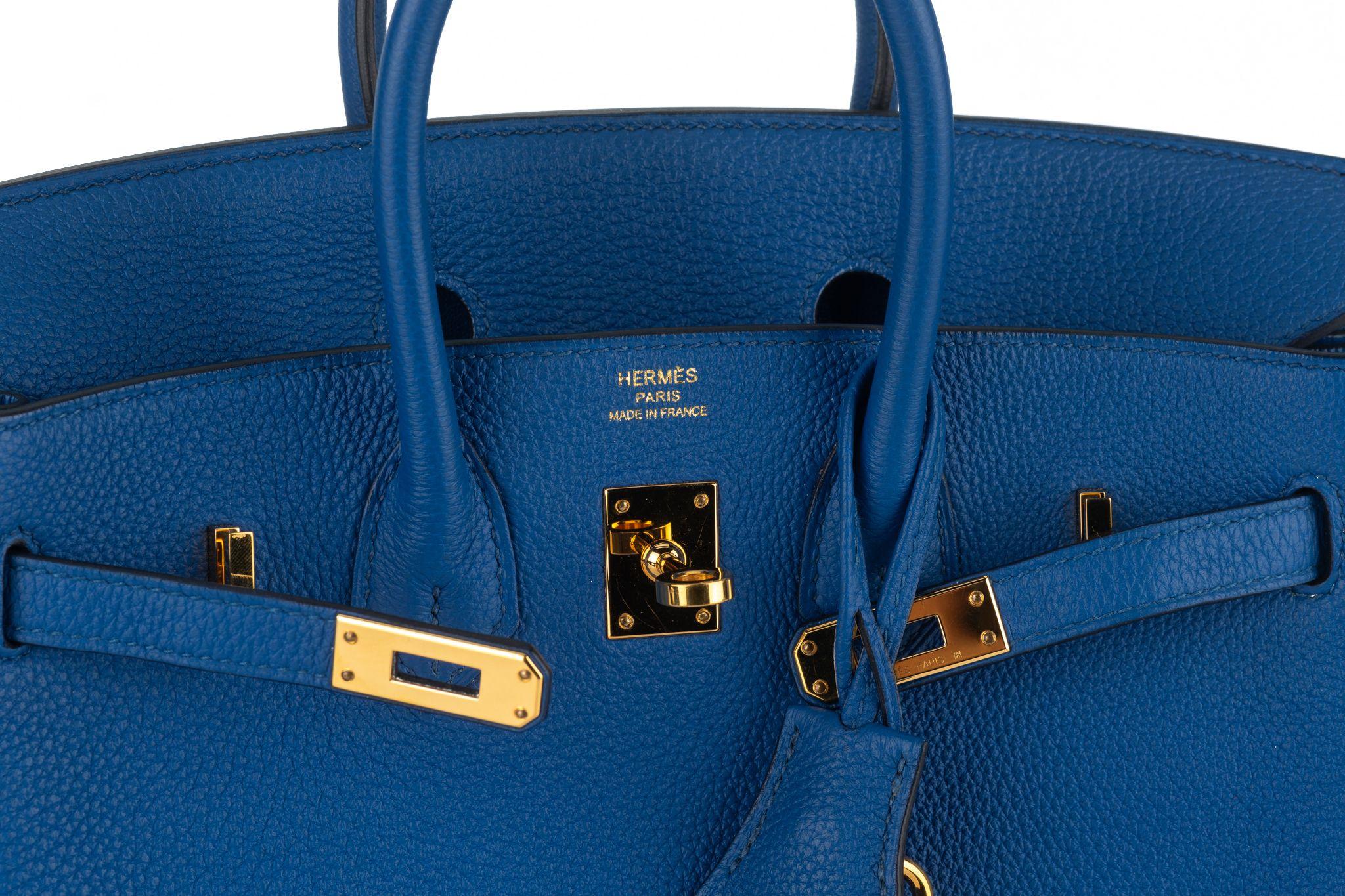 Hermès Birkin 25 Blue Electrique Togo For Sale 5