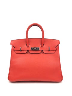 Hermes Birkin 25 Bougainvillea Epsom Palladium Hardware