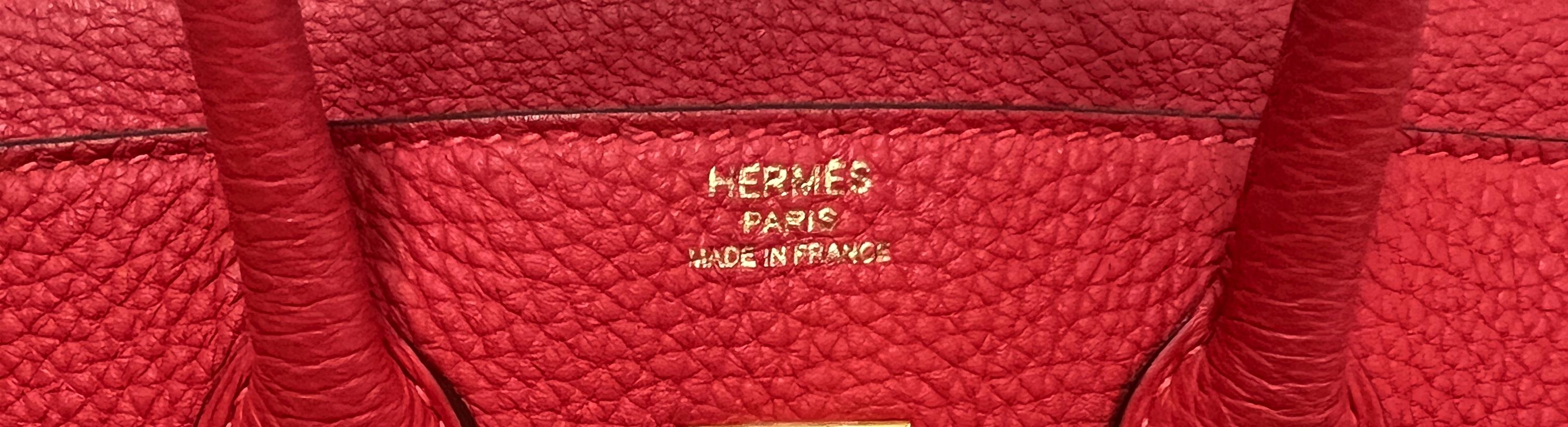 Hermes Birkin 25 Bougainvillea Red Pink Togo Leather GoldHardware  1