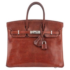 Hermès Birkin 25 Brique Lizard Palladium