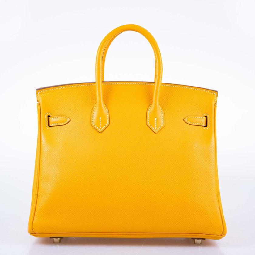 Hermès Birkin 25 Candy Collection Jaune D’or Epsom Gold Hardware Bag In Good Condition For Sale In NYC Tri-State/Miami, NY