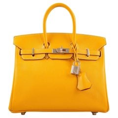 Hermès Birkin 25 Candy Collection Jaune D’or Epsom Gold Hardware Bag