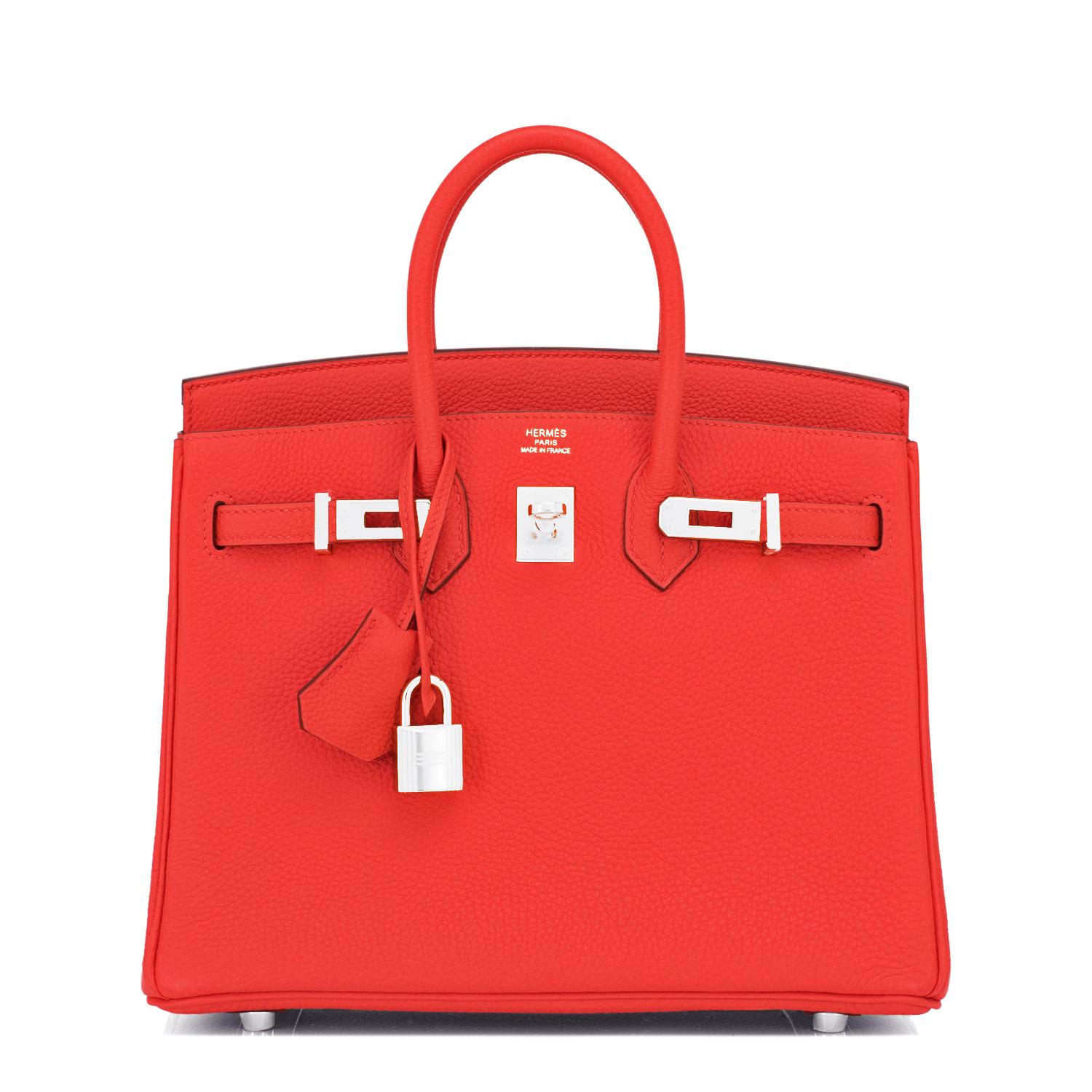red orange handbag