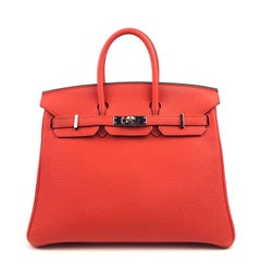 Hermes Birkin 25 Capucine Togo Palladium Hardware