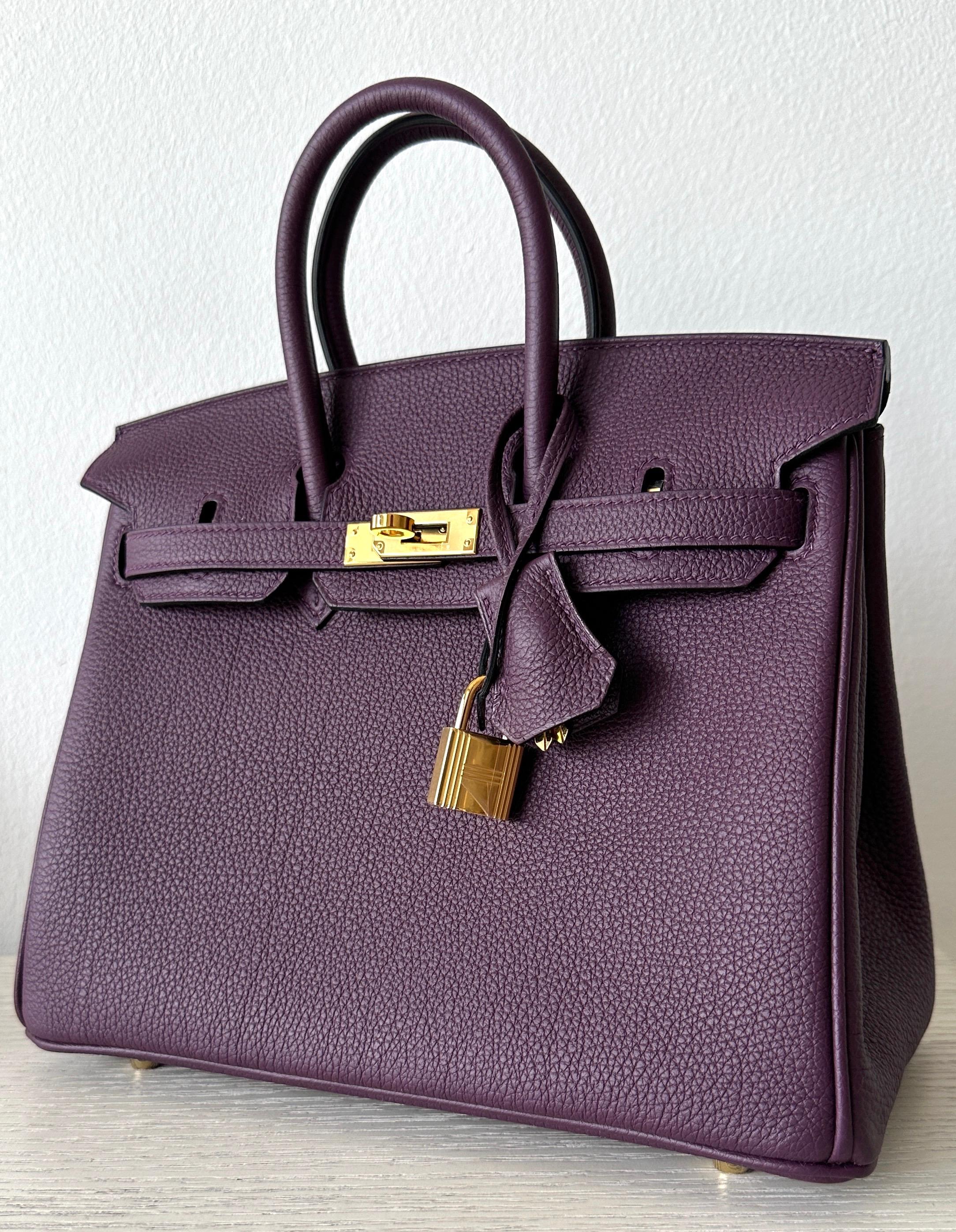 Hermes Birkin 25cm
Cassis, stunning color! 
Gold Hardware
The Hermes Cassis Birkin is a luxury handbag from the fashion house Hermes. It is a variation of the iconic Hermes Birkin bag, which was first introduced in 1984 and has since become one of