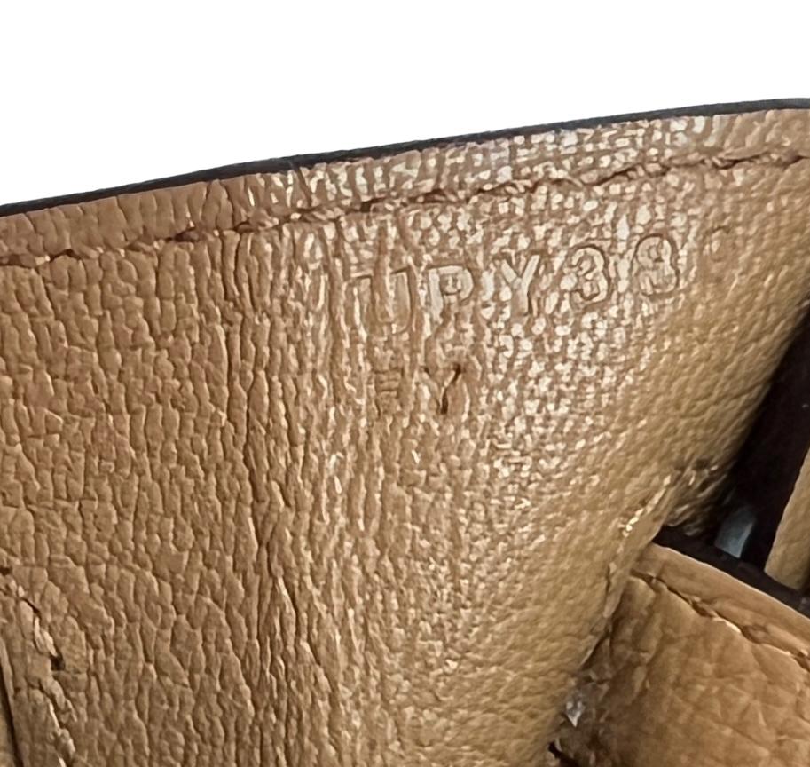 Hermes Birkin 25 Chai Tan Togo Leather Handbag Gold Hardware NEW 2