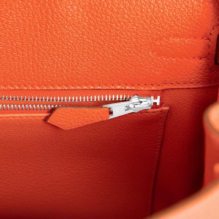 🍁 Hermès 25cm Birkin Orange Minium Togo Leather Palladium Hardware  #priveporter #hermes #birkin #birkin25 #orangeminium