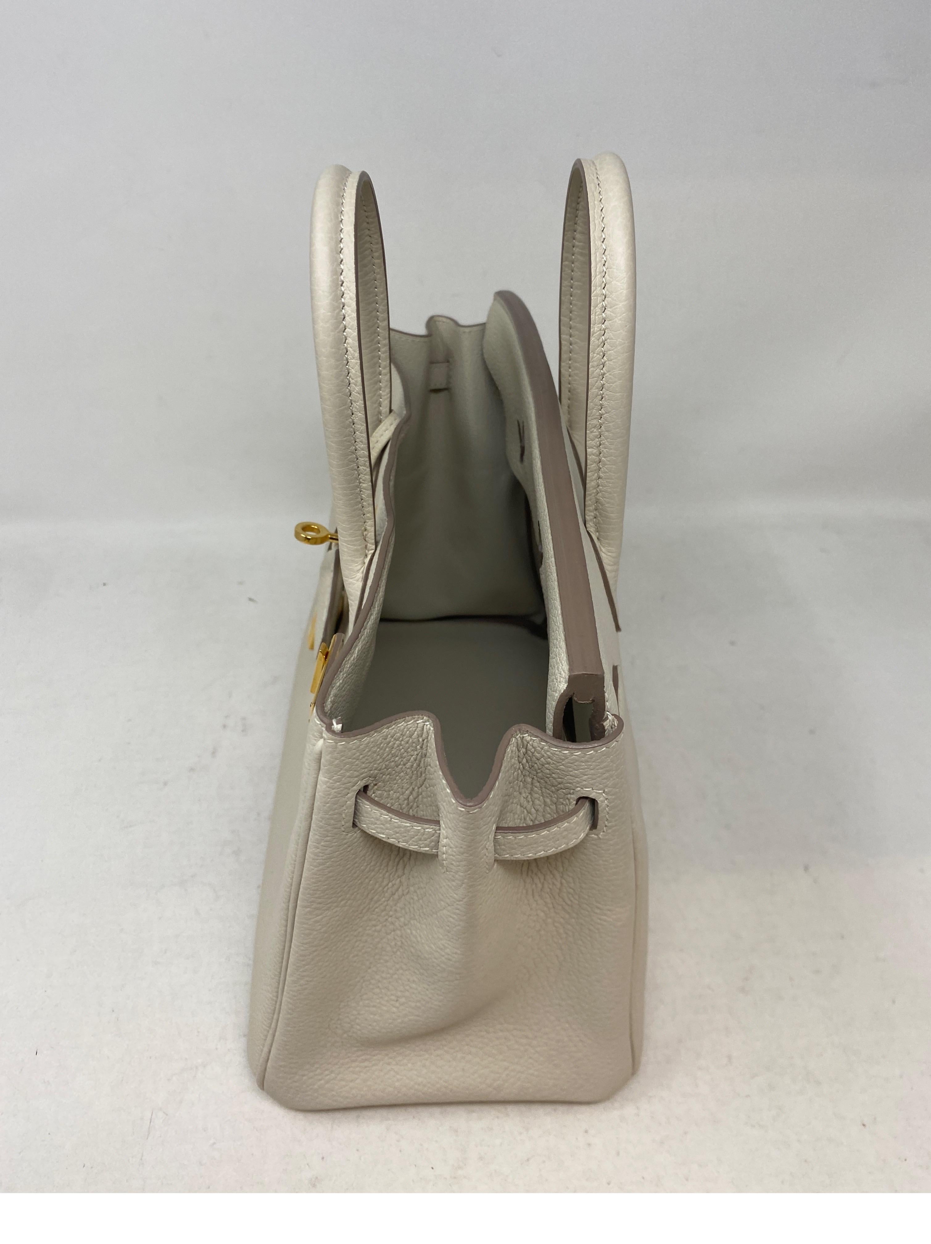 Hermes Birkin 25 Craie Bag 6