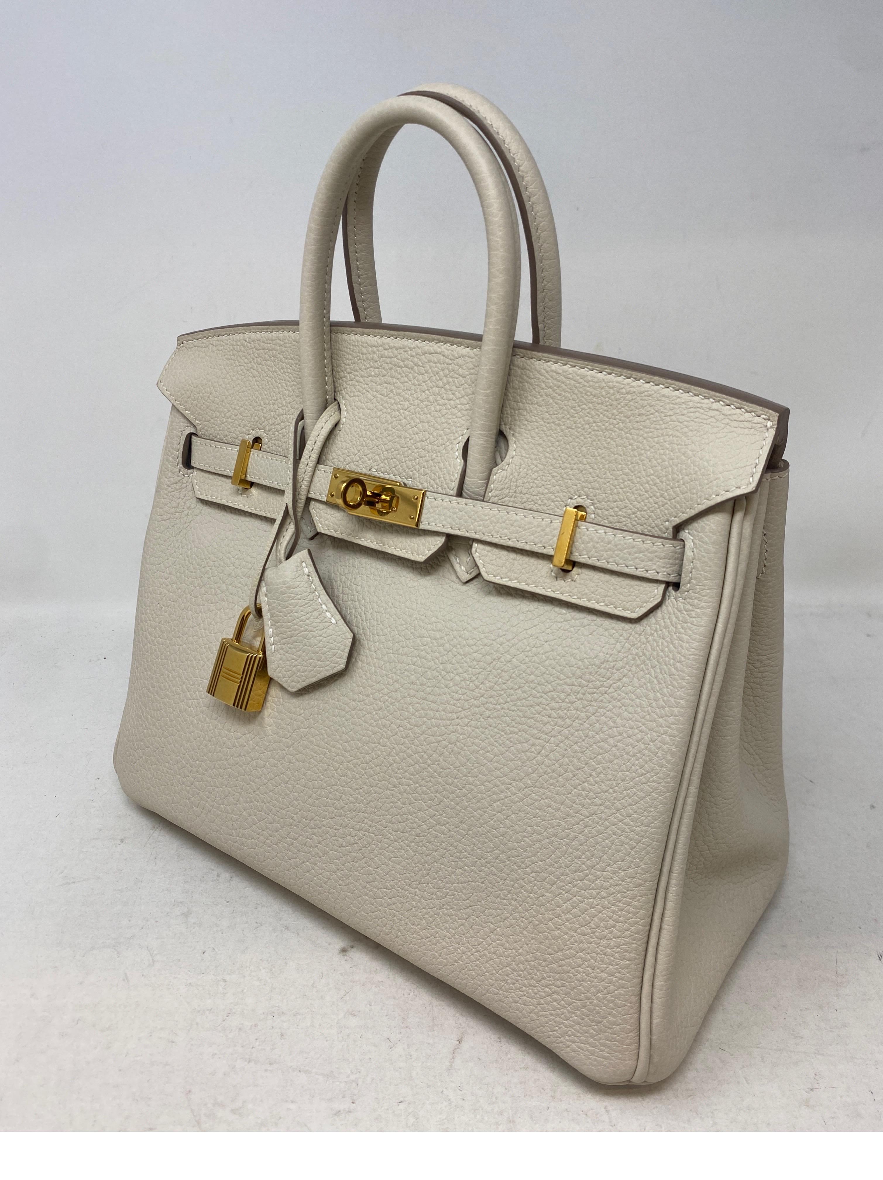 Hermes Birkin 25 Craie Bag  12