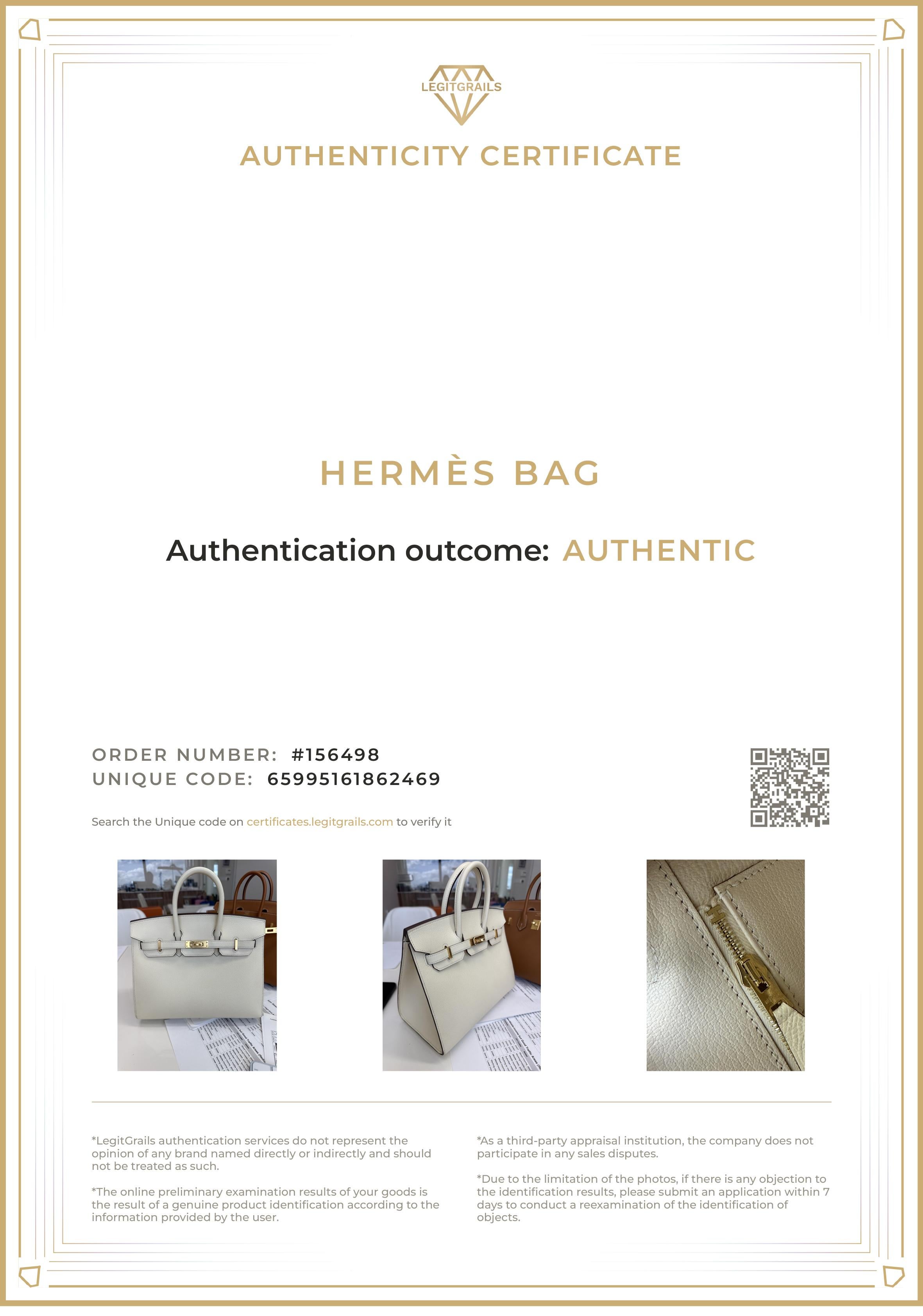 Hermes Birkin 25 Craie Togo Leder Gold Hardware Handtasche im Angebot 15