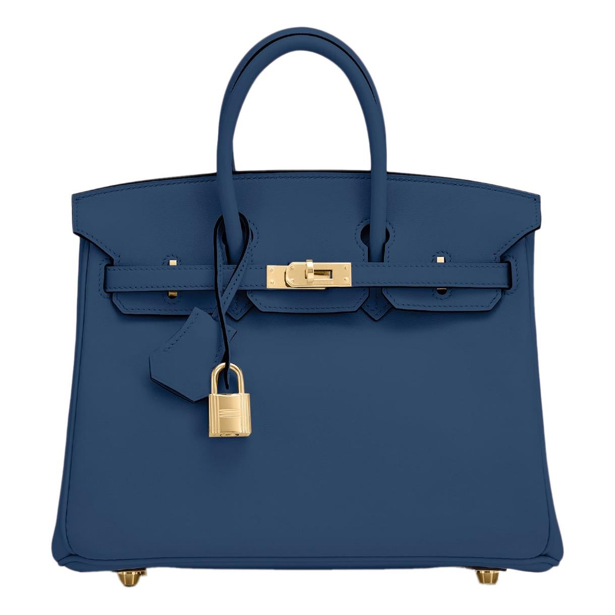 Hermes Birkin 25 Deep Blue Jewel Toned Navy Bag Gold Hardware Y Stamp, 2020