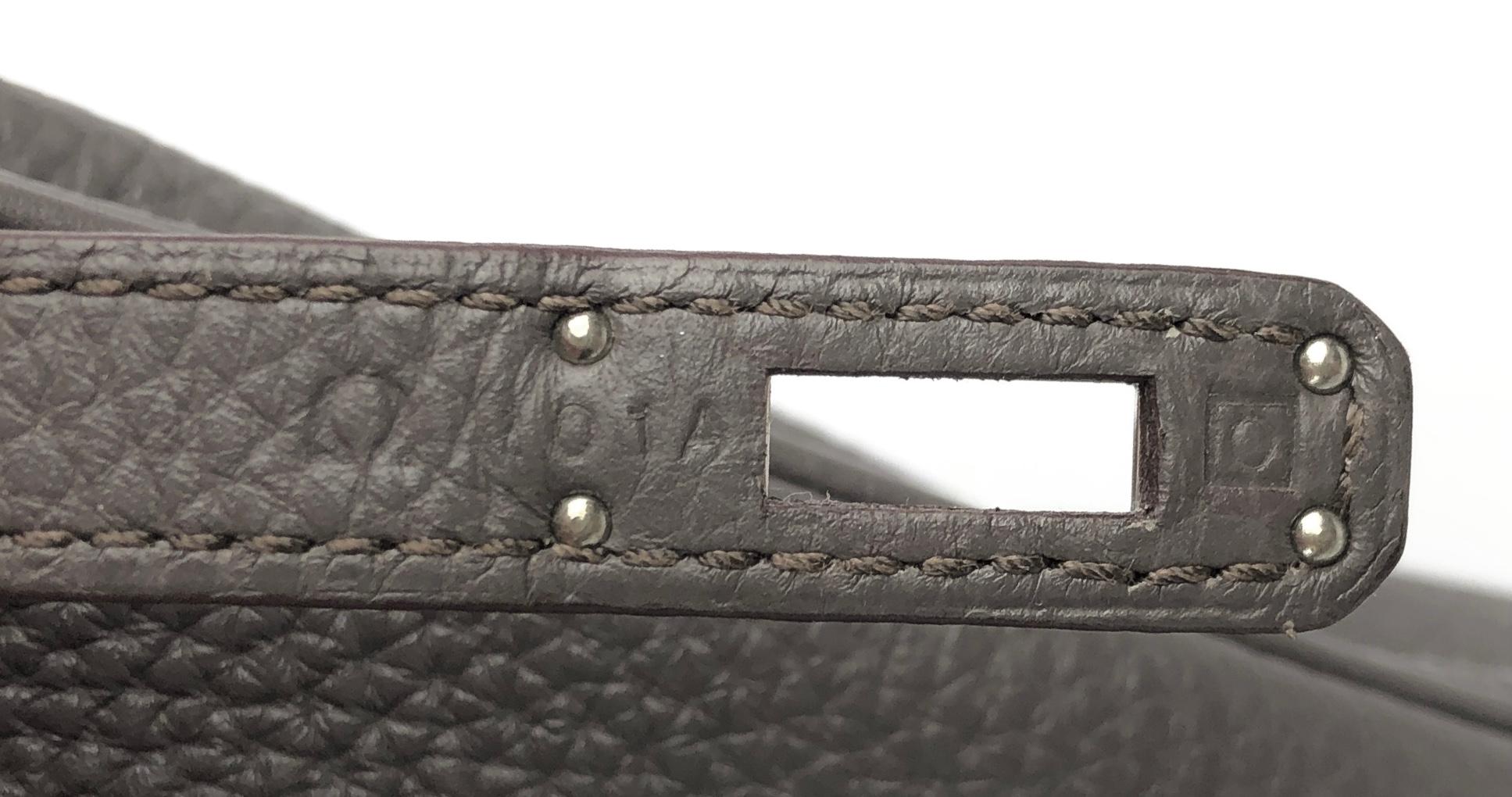 Hermes Birkin 25 Etain Gray Grey Togo Leather Palladium Hardware Rare 1