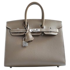 Hermès Birkin 25 Etoupe Epsom Sellier Palladium Hardware