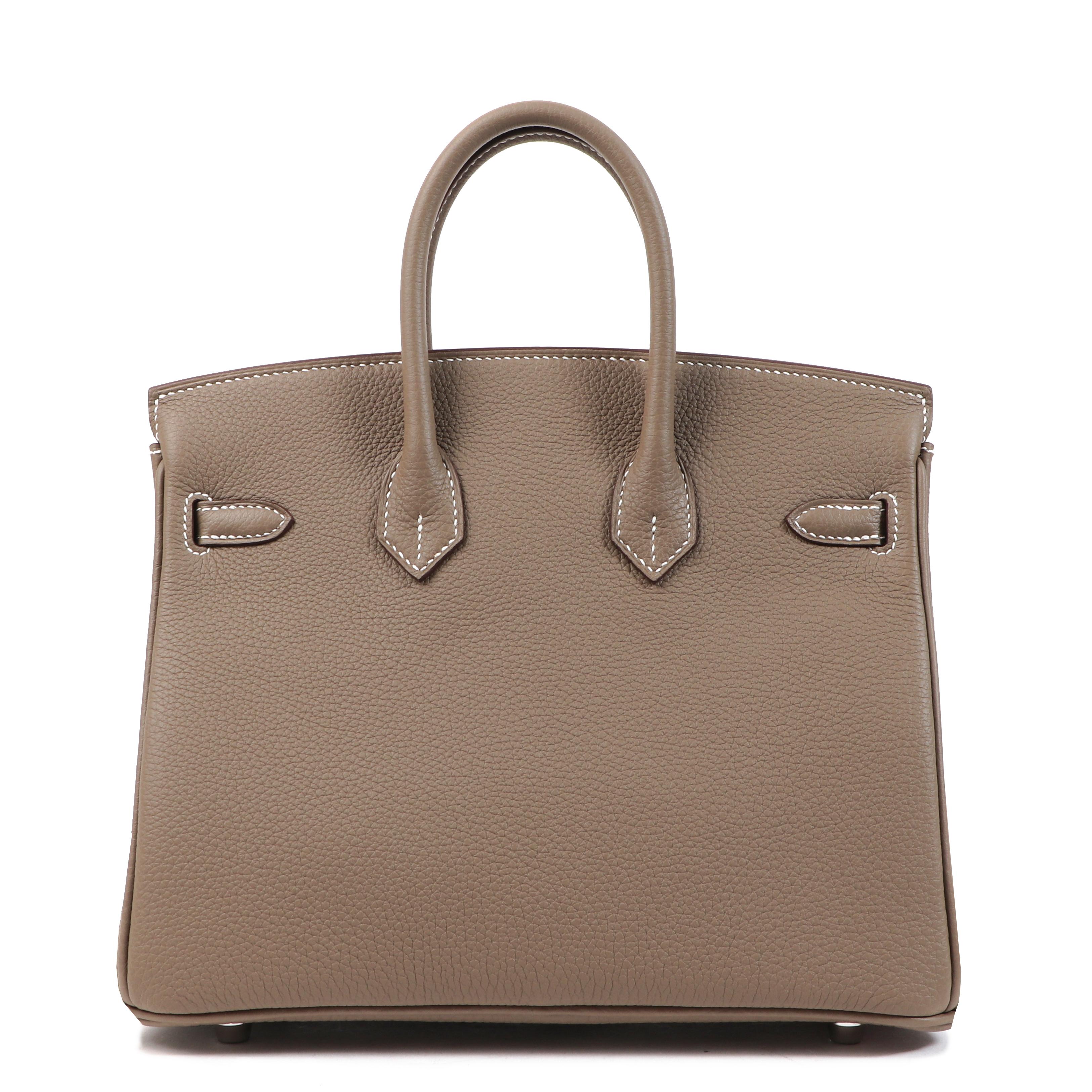 Brown Hermès Birkin 25 Etoupe Togo PHW