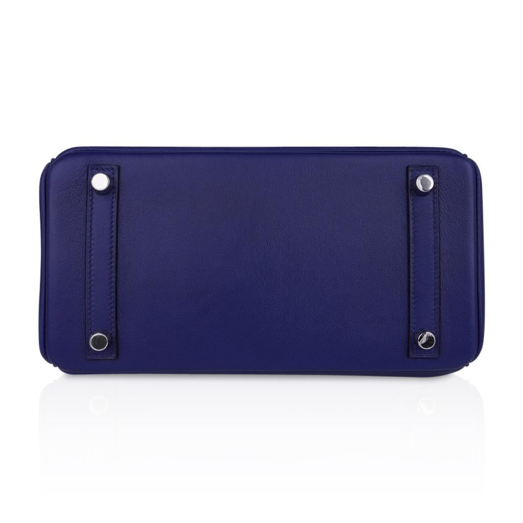 Hermes Birkin 25 Exotic Blue Sapphire (Bleu Saphir) Swift Leather Palladium 3