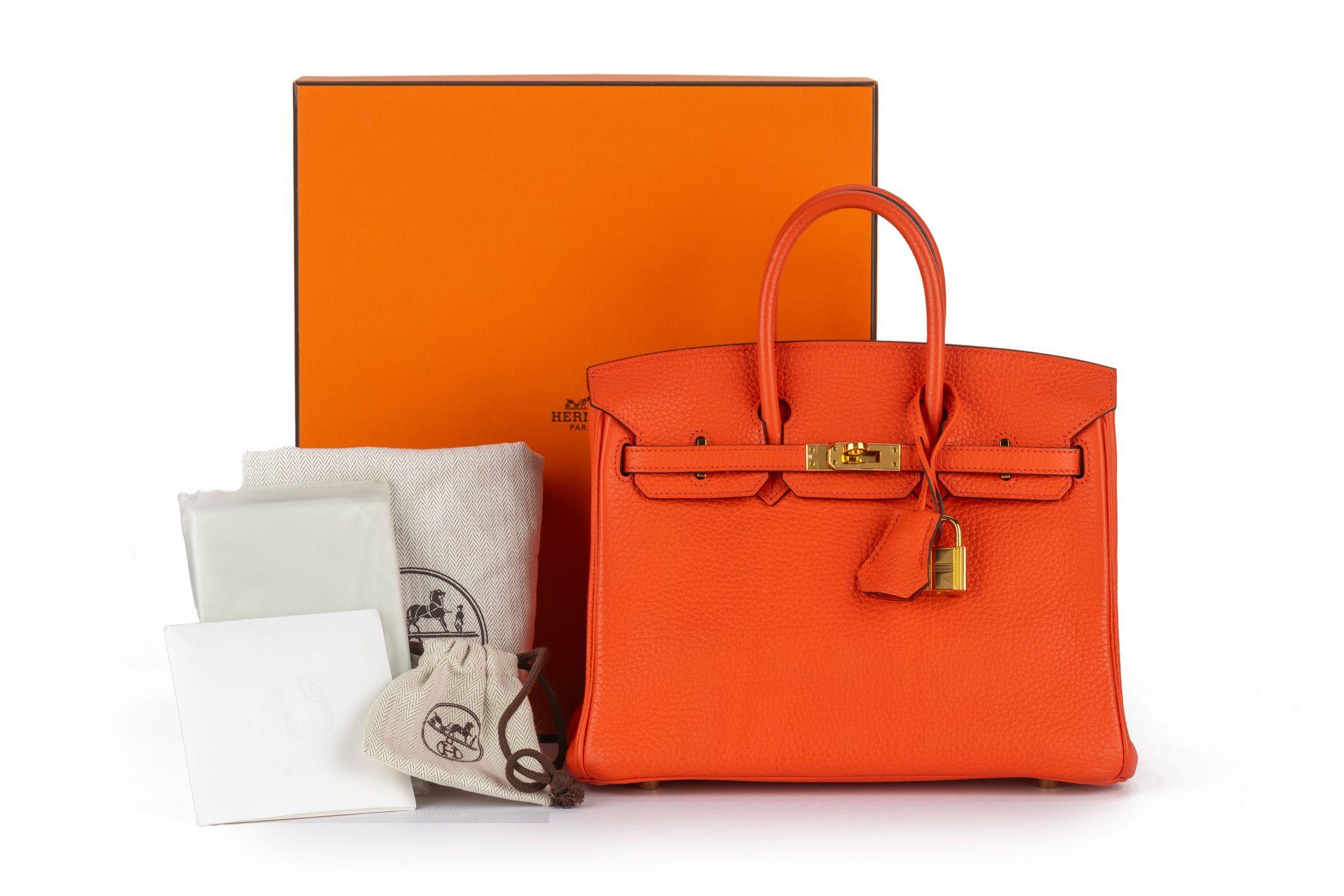 Hermès Birkin 25 Few Togo Gold Hardware For Sale 11
