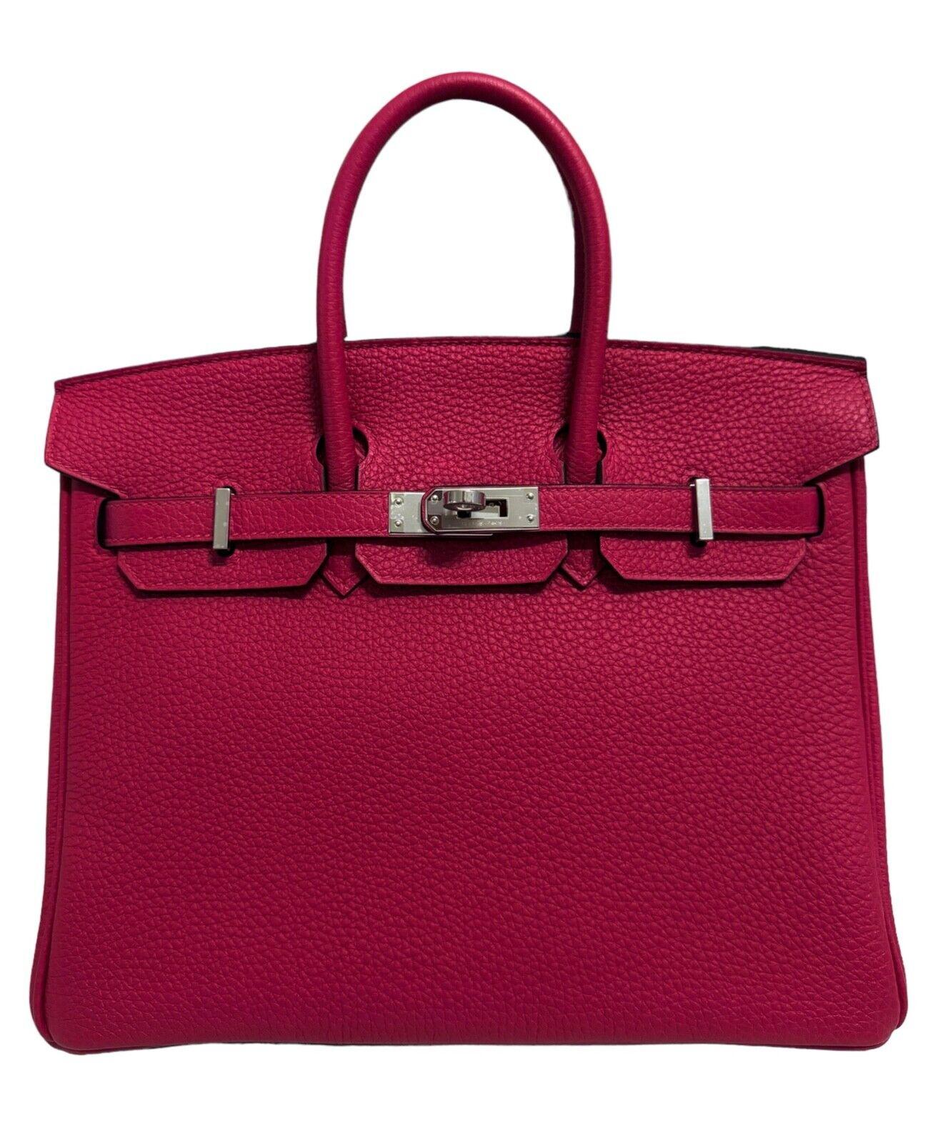 Rare As New Hermes Birkin 25 Framboise Togo Leather Palladium Hardware. As New with Plastic on all Hardware. 2022 U Stamp.

Shop With Confidence from Lux Addicts. Authenticity Guaranteed! 

Lux Addicts is a Premier Luxury Dealer and one of the most