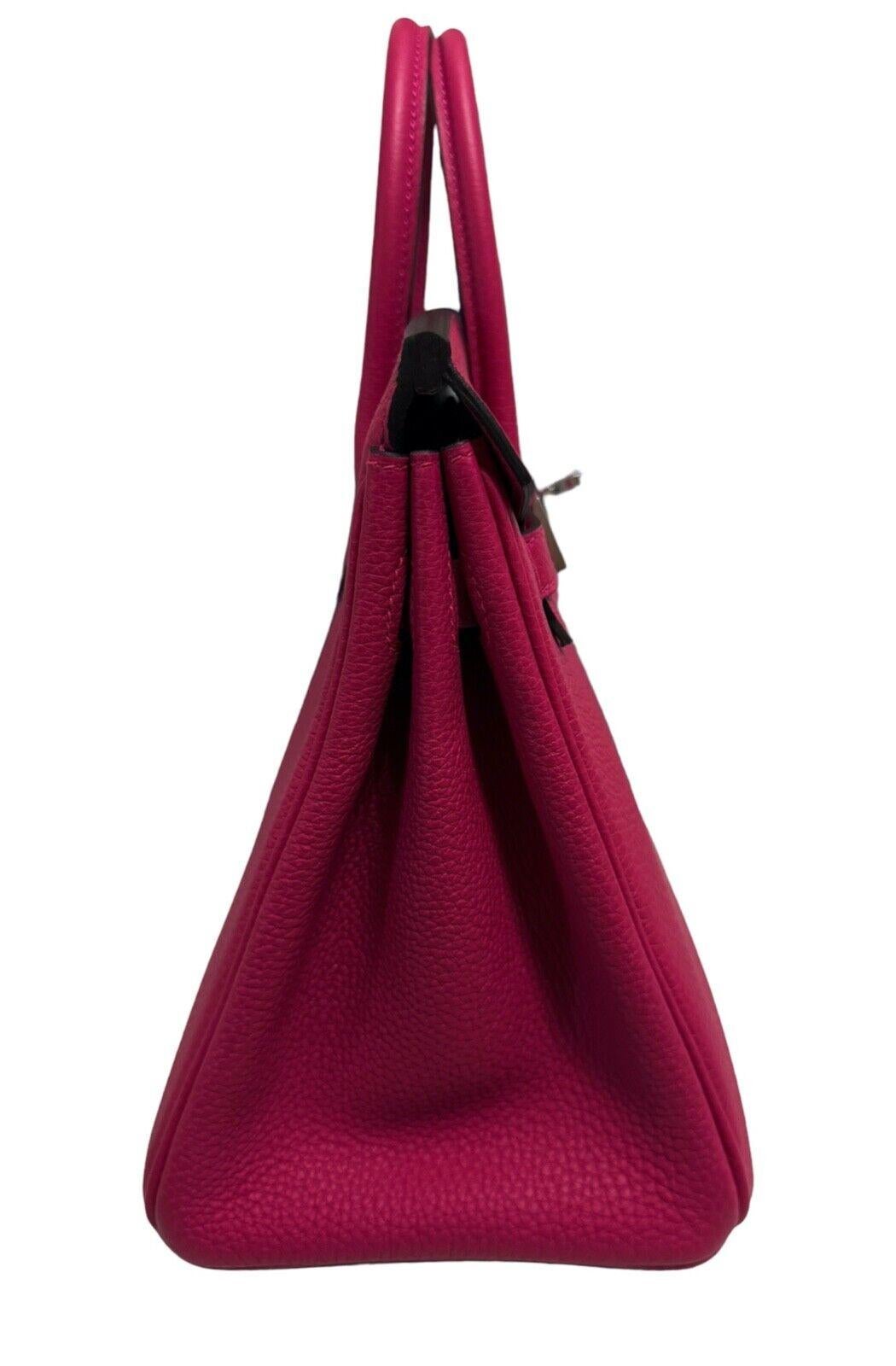 Hermes Birkin 25 Framboise Pink Red Togo Handbag Palladium Hardware 2022 2