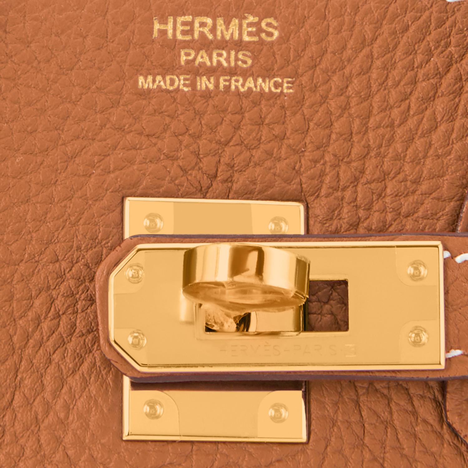 Hermes Birkin 25 Gold Camel Tan Bag Togo Gold Hardware Y Stamp, 2020 3