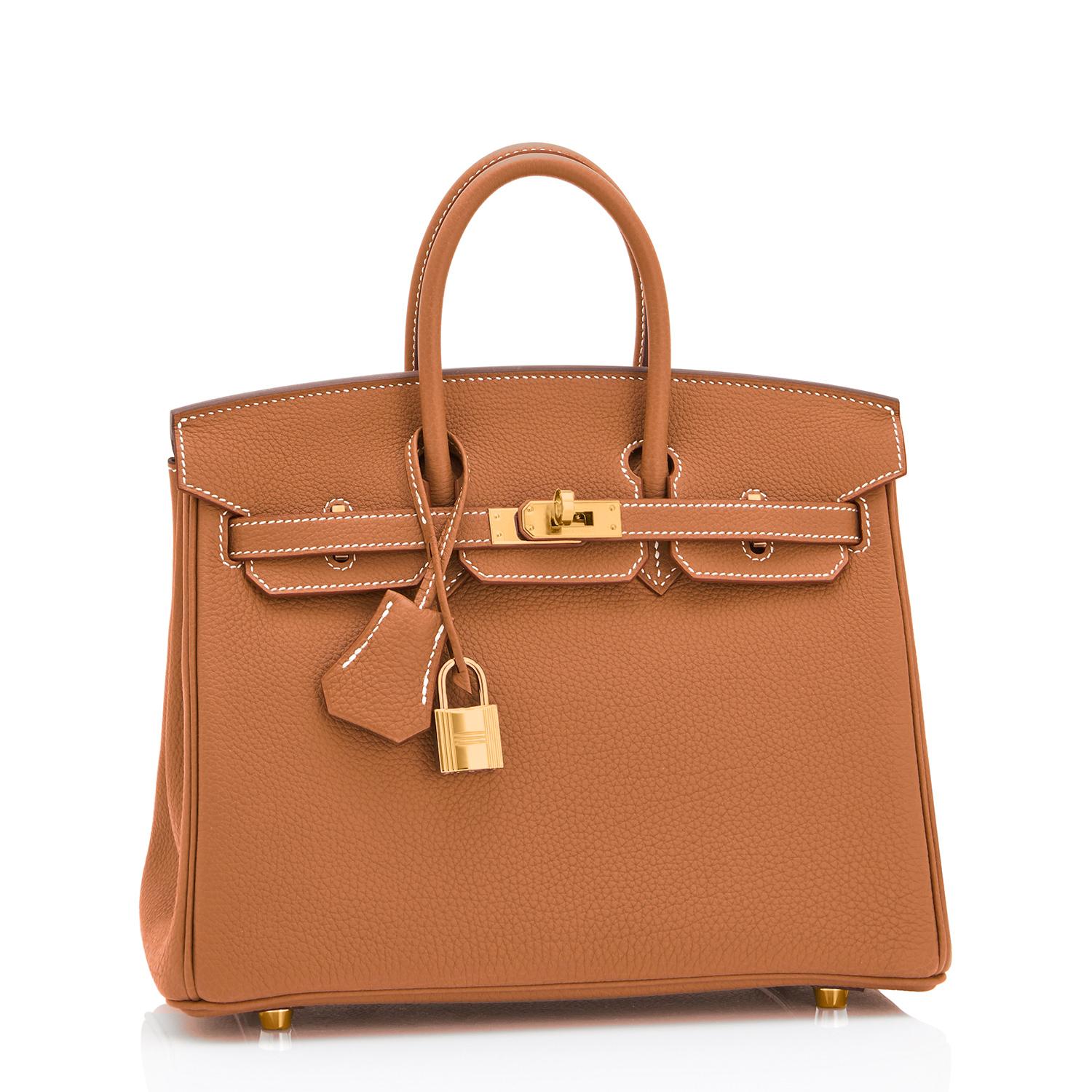 Hermes Birkin 25 Gold Camel Tan Tasche Togo Gold Hardware Y Stempel:: 2020 im Zustand „Neu“ in New York, NY