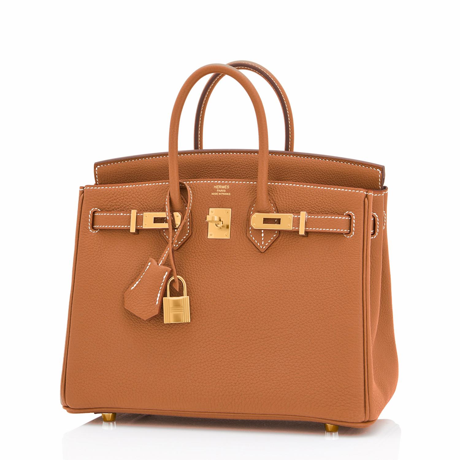 Hermes Birkin 25 Gold Camel Tan Bag Togo Gold Hardware Y Stamp, 2020 In New Condition In New York, NY