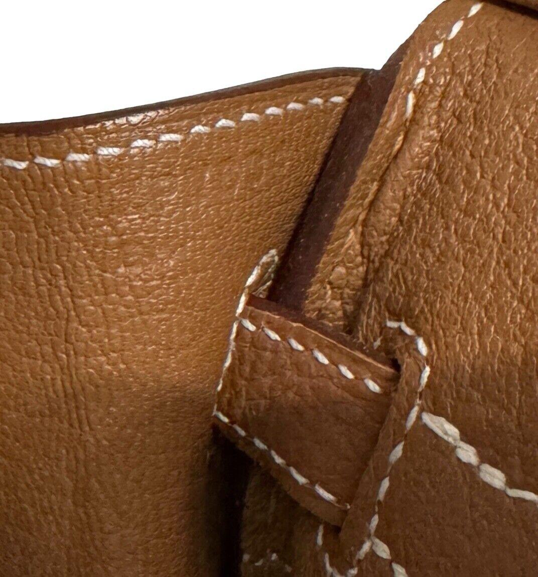 Women's or Men's Hermes Birkin 25 Gold Tan Camel Togo Leather Gold Hardware NEW