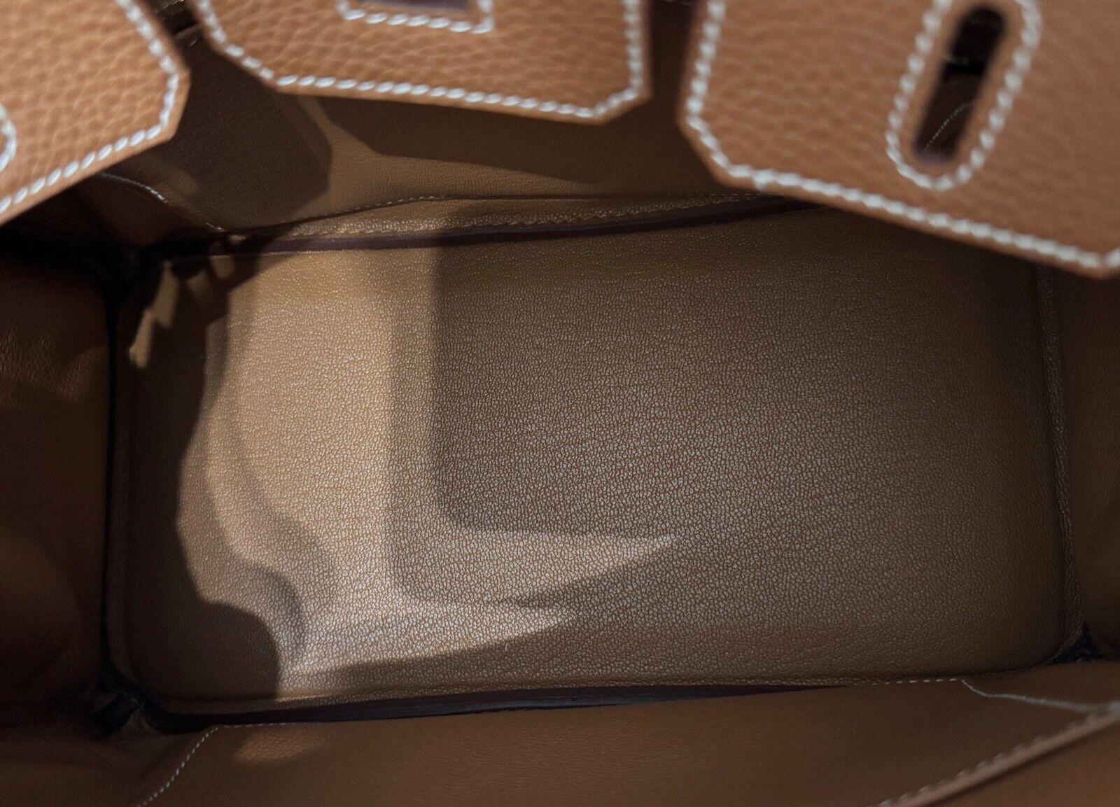 Hermes Birkin 25 Gold Tan Camel Togo Leather Gold Hardware NEW 1