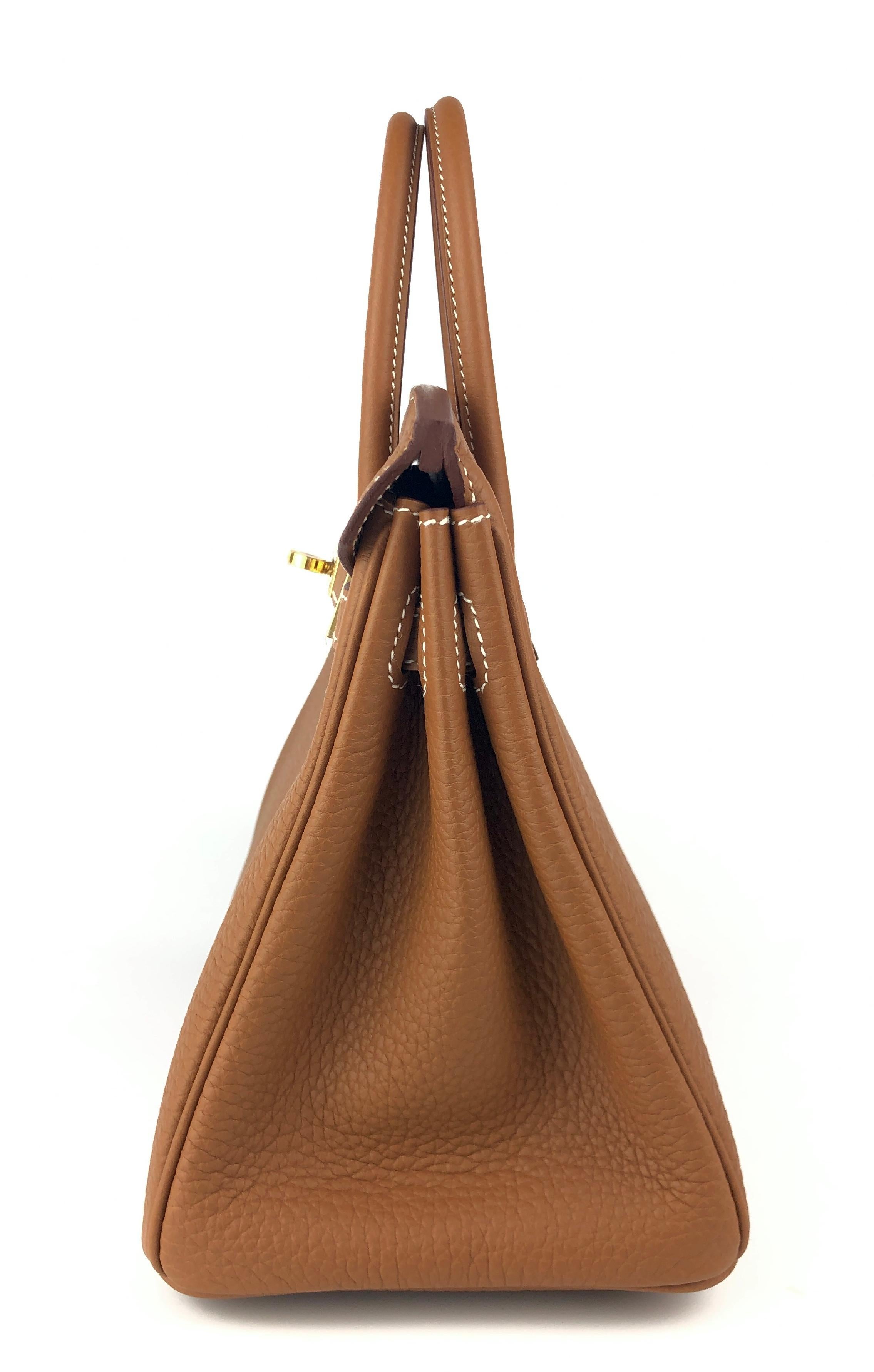 Hermes Birkin 25 Gold Tan Togo Leather Handbag Gold Hardware 2022 3