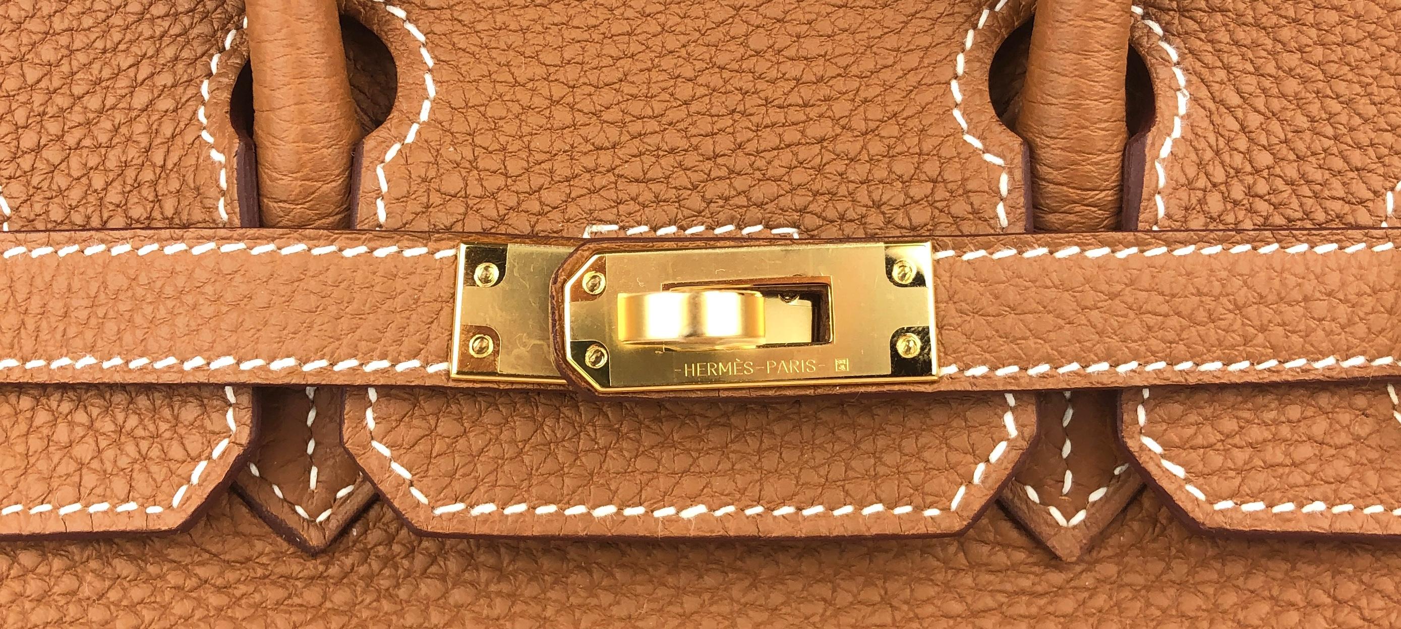 Hermes Birkin 25 Gold Tan Togo Leather Handbag Gold Hardware 2023 1
