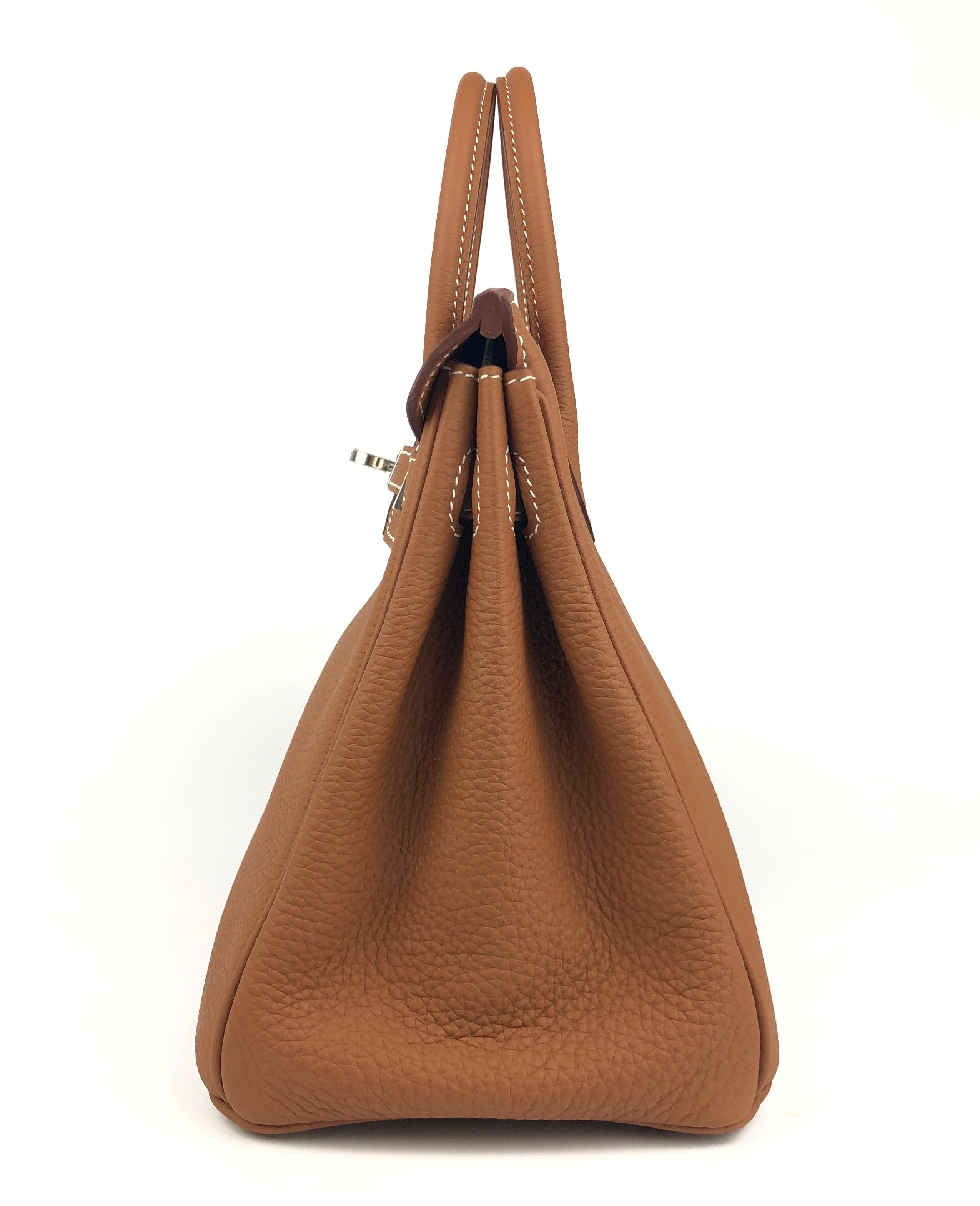 Hermes Birkin 25 Gold Tan Togo Leather Palladium Hardware 2021 Handbag Bag 2