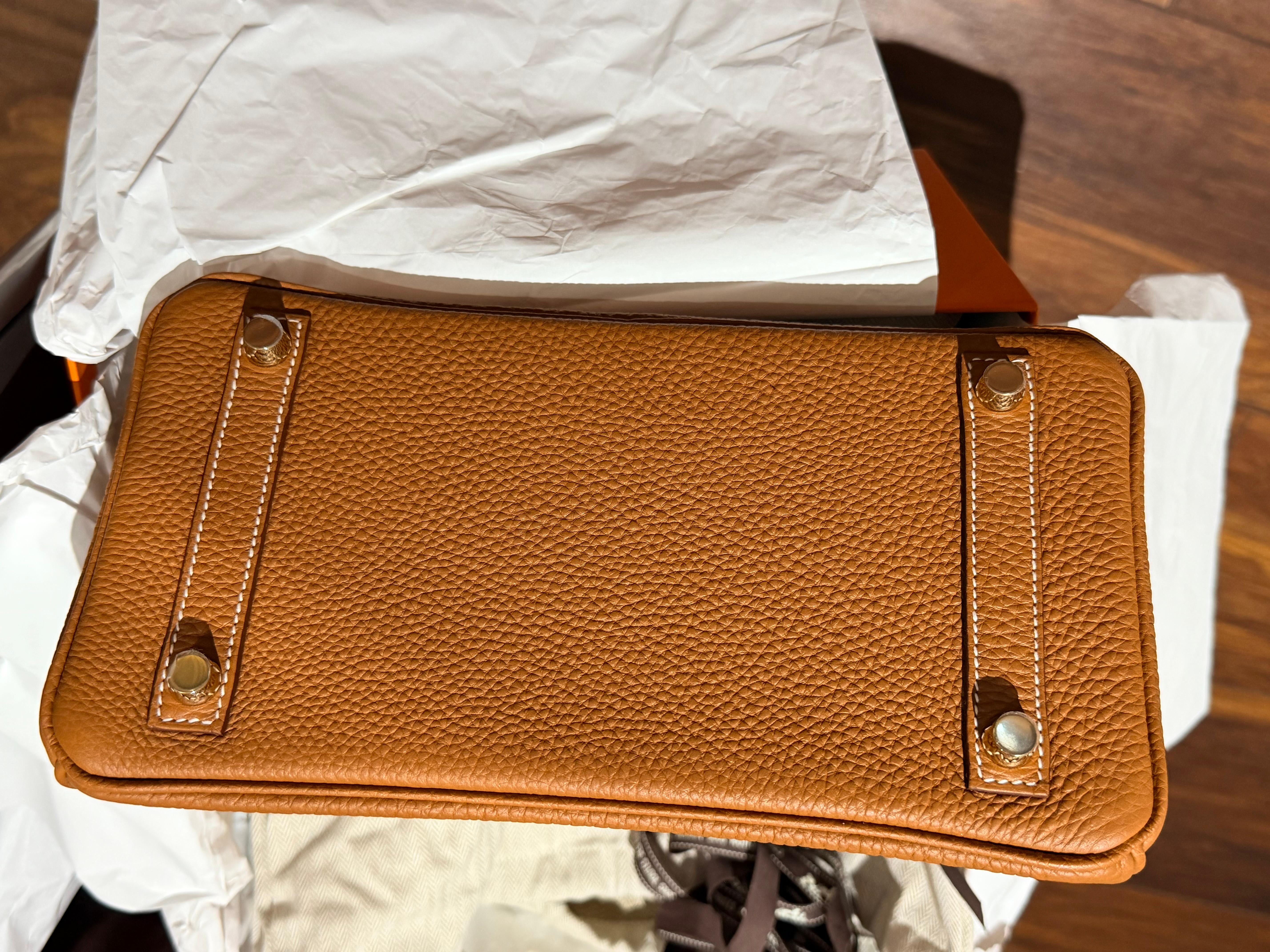 Hermes Birkin 25 Gold Togo Gold Hardware handbag Unisexe en vente