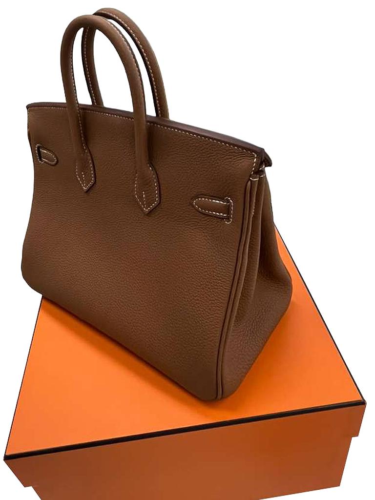 Hermes Birkin 25 Gold Togo Leather Gold Hardware 2025 Handbag en vente 9