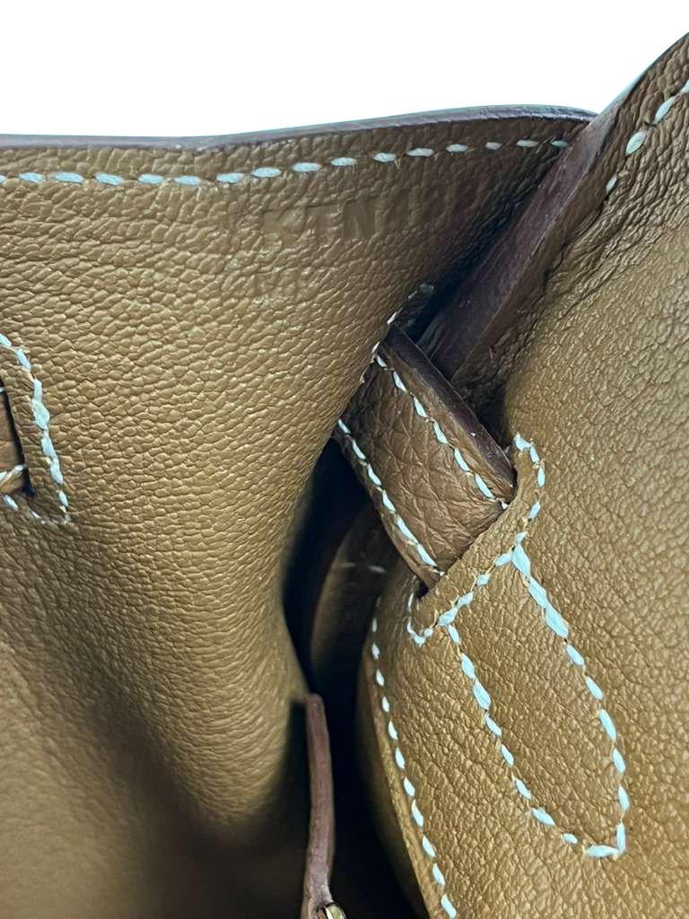 Hermes Birkin 25 Gold Togo Leather Gold Hardware 2025 Handbag en vente 13