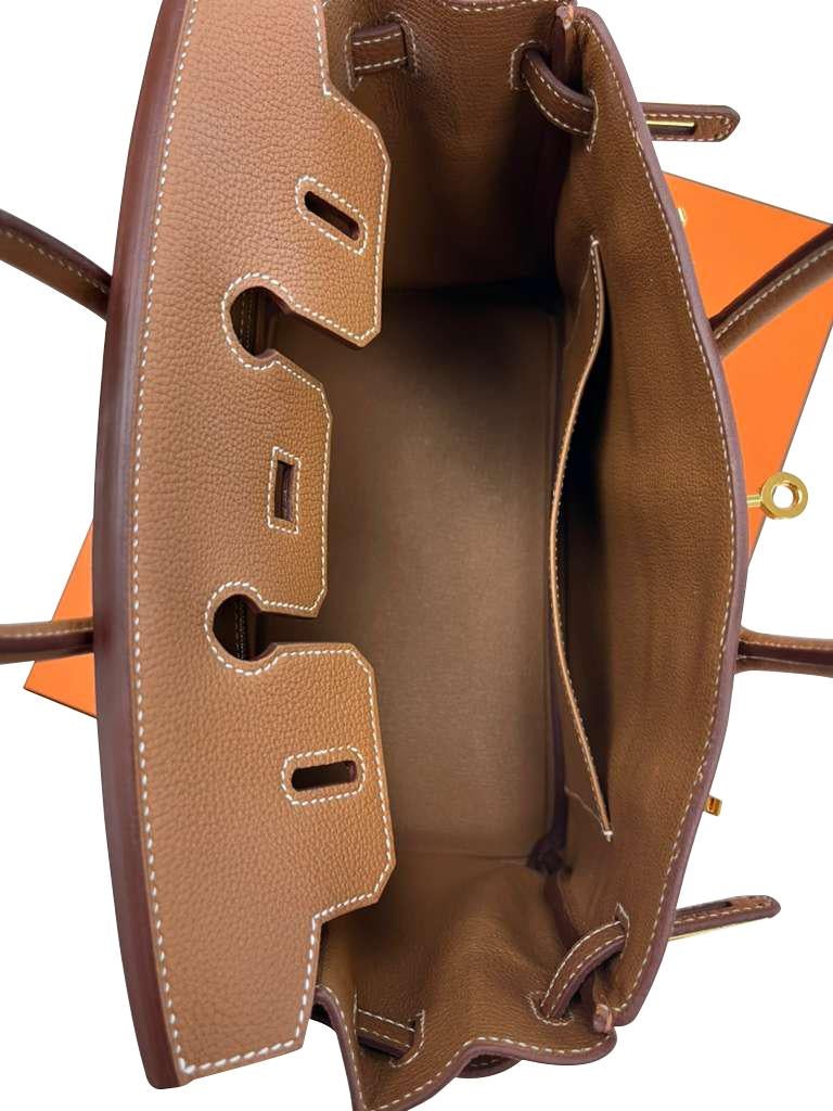 Hermes Birkin 25 Gold Togo Leather Gold Hardware 2025 Handbag en vente 15
