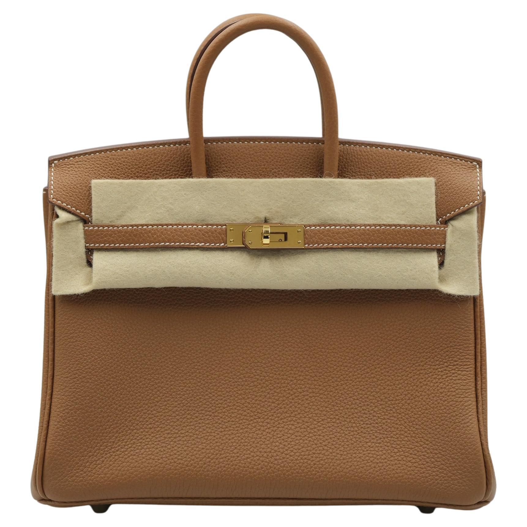 Hermes Birkin 25 Gold Togo, avec quincaillerie en or