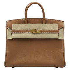 Hermes Birkin 25 Gold Togo, avec quincaillerie en or