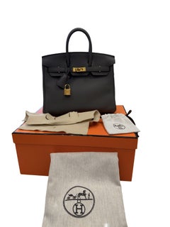 Hermès Birkin 25 Gris Meyer Togo Leather With Gold Hardware Handbag