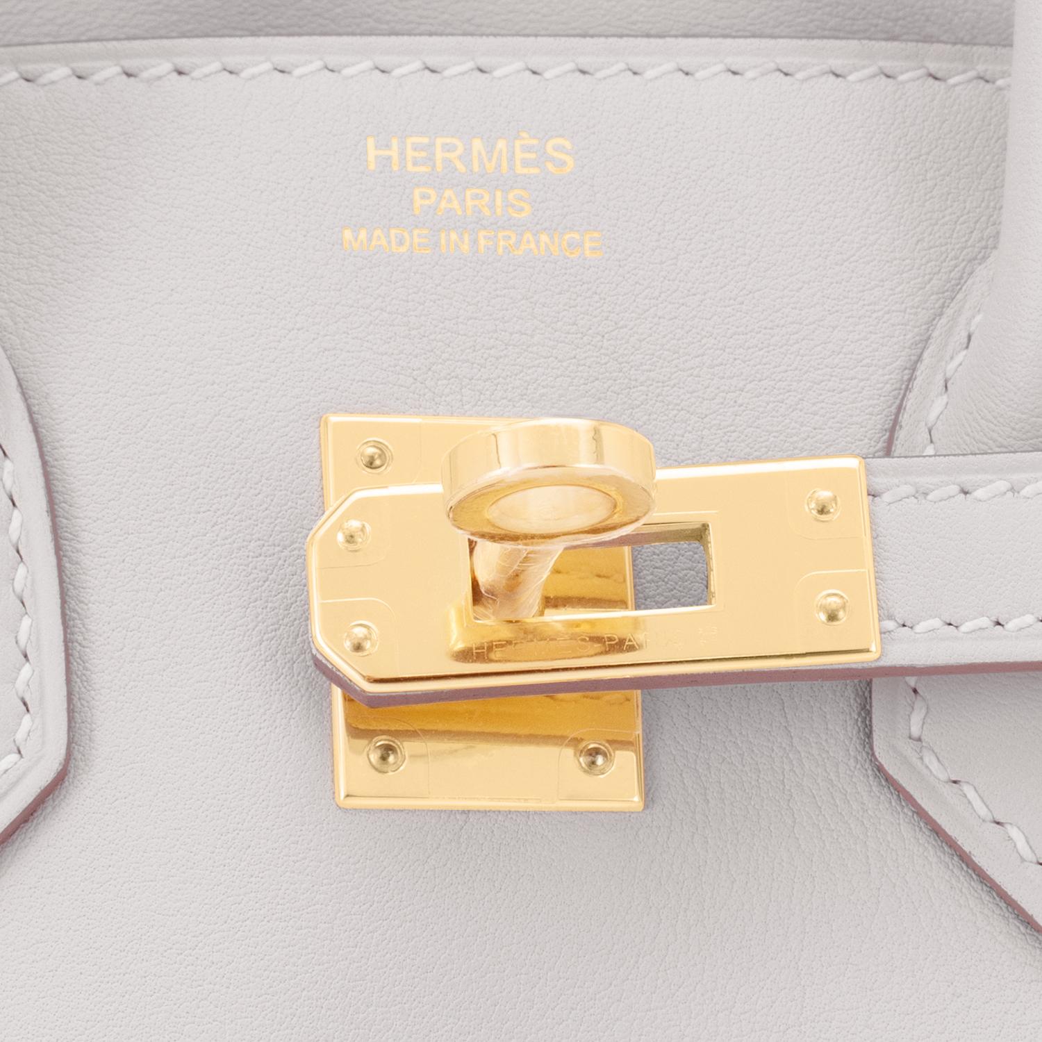 Hermes Birkin 25 Gris Perle Pearl Gray Bag Gold Hardware Y Stamp, 2020 3