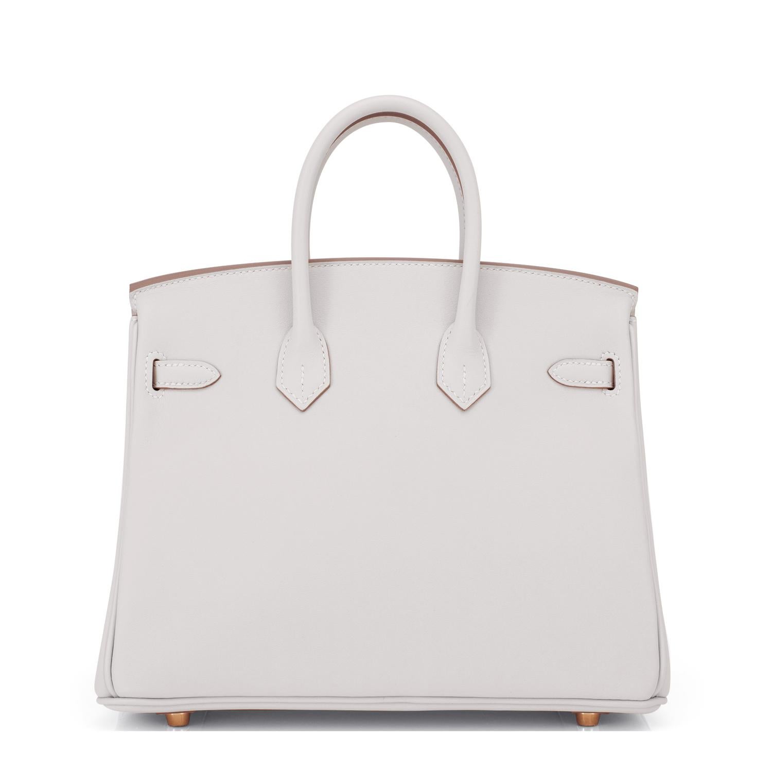 Hermes Birkin 25 Gris Perle Pearl Gray Bag Gold Hardware Y Stamp, 2020 In New Condition In New York, NY