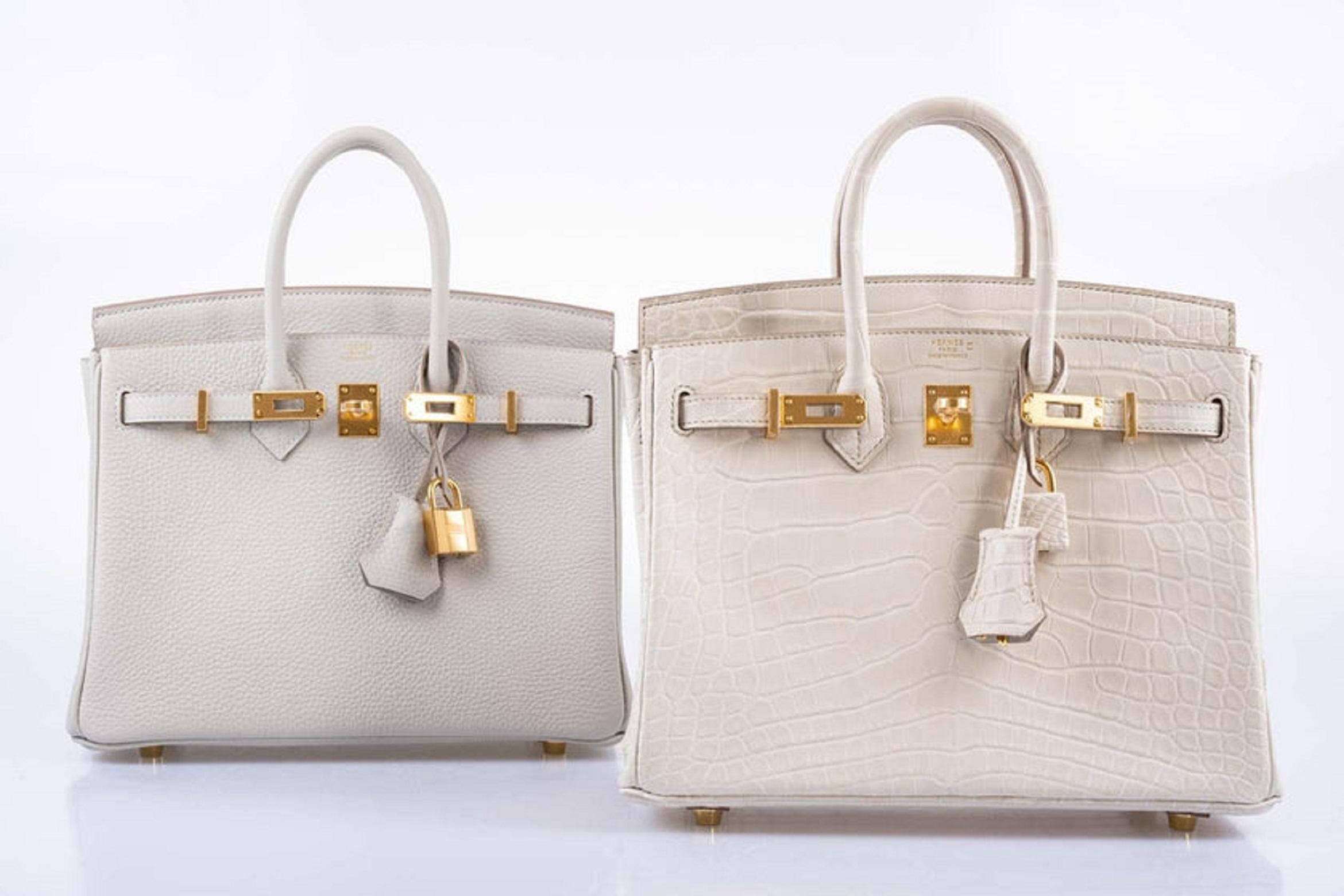 Hermès Birkin 25 Gris Perle Togo Gold Hardware Bag 3