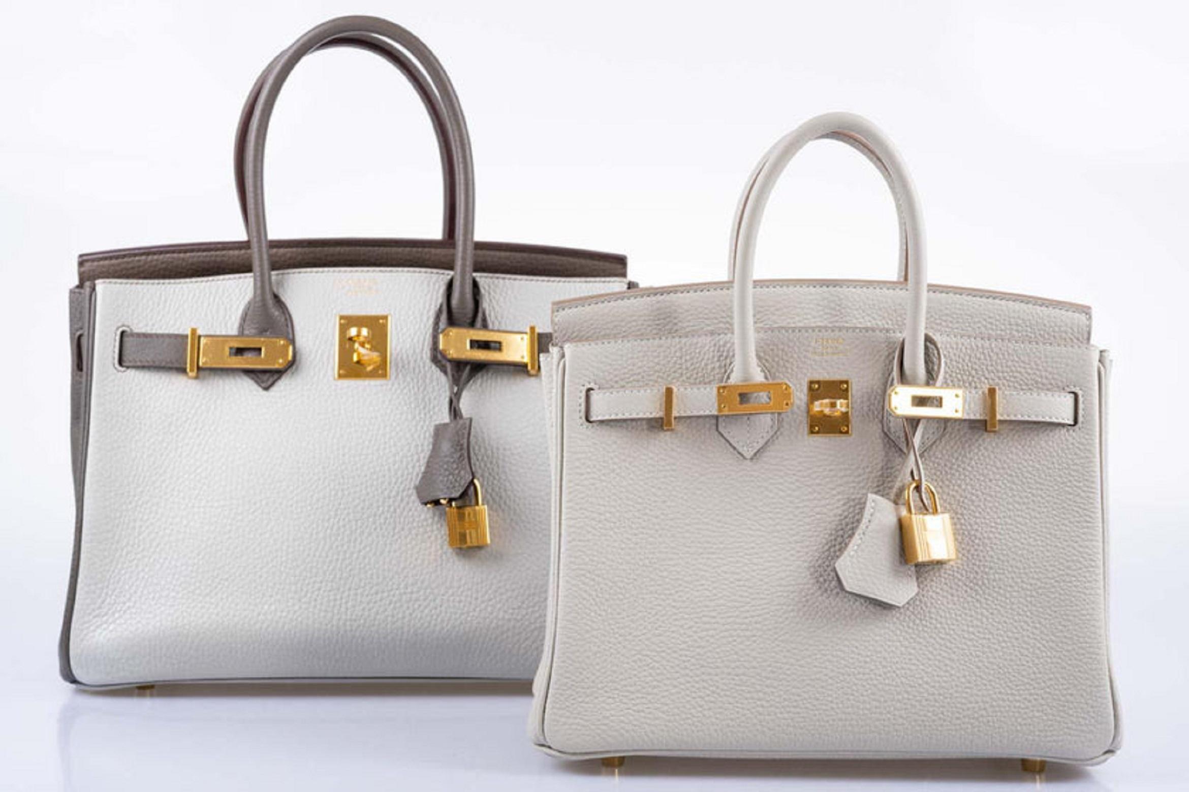 Hermès Birkin 25 Gris Perle Togo Gold Hardware Bag 4