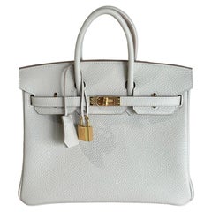 Hermès Birkin 25 Gris Perle Togo Gold Hardware U Stamp