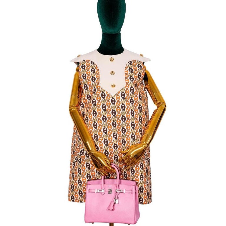 Hermès Bolide 25 In Bubblegum Epsom Leather With Palladium Hardware in Pink
