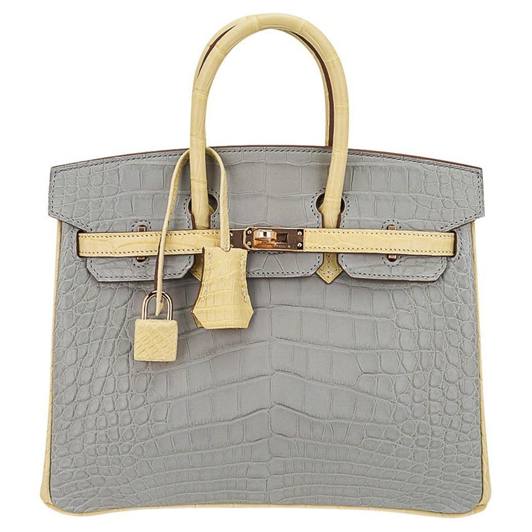 HERMES Matte Alligator Birkin 25 Origan 1215842