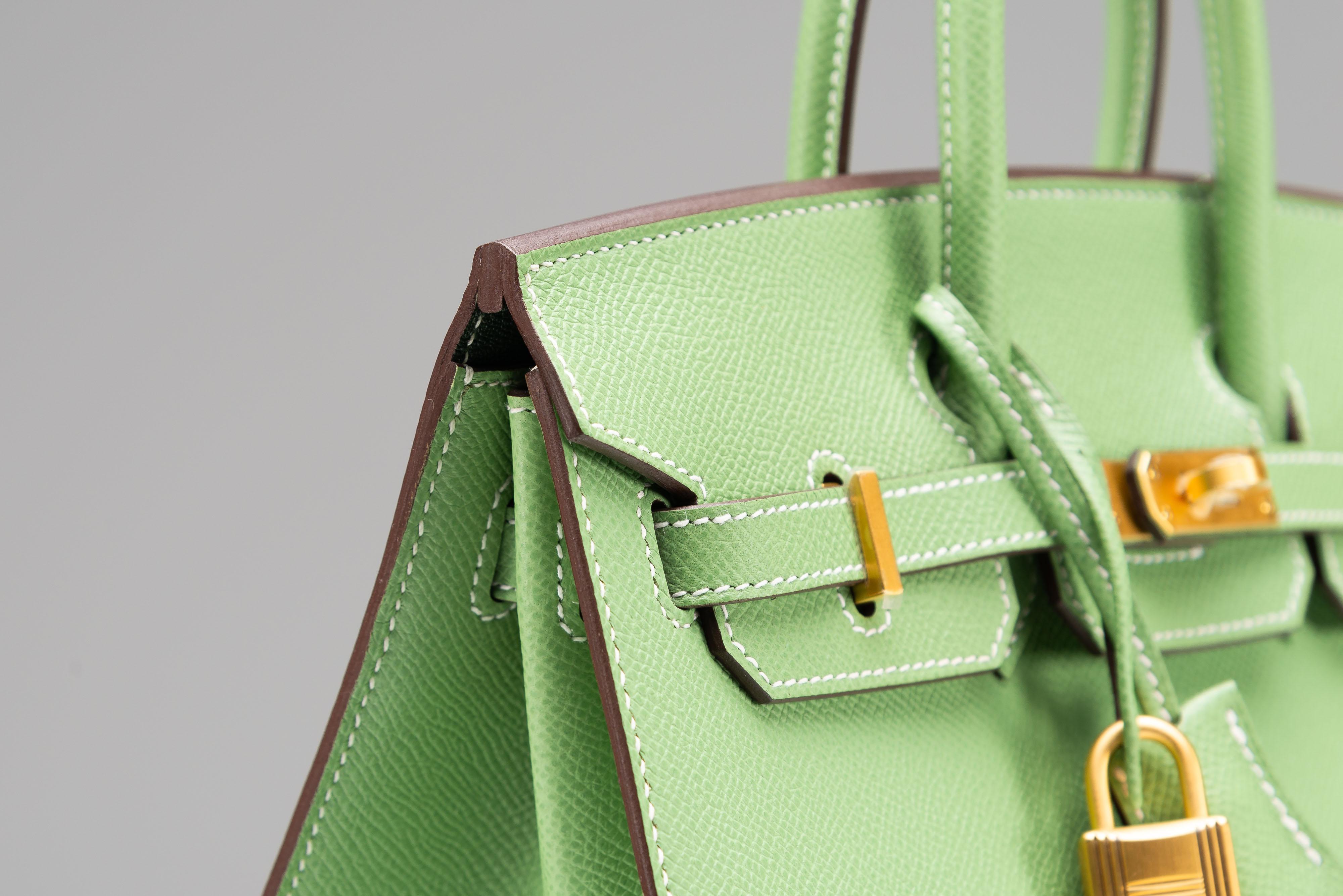 Hermes Birkin 25 HSS VIP Order Vert Criquet NEW Komplett-Set 7