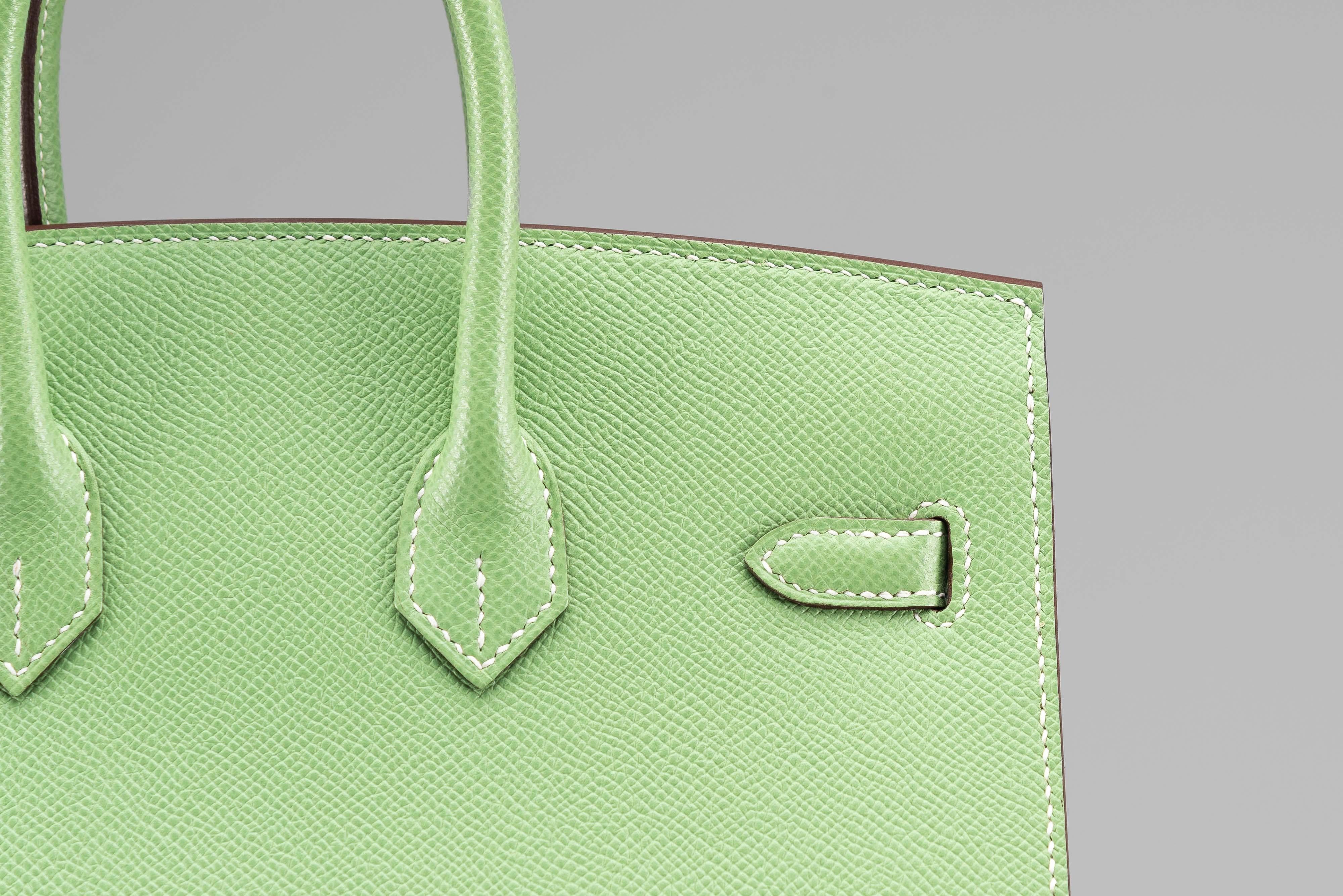 Hermes Birkin 25 HSS VIP Order Vert Criquet NEW Komplett-Set 9