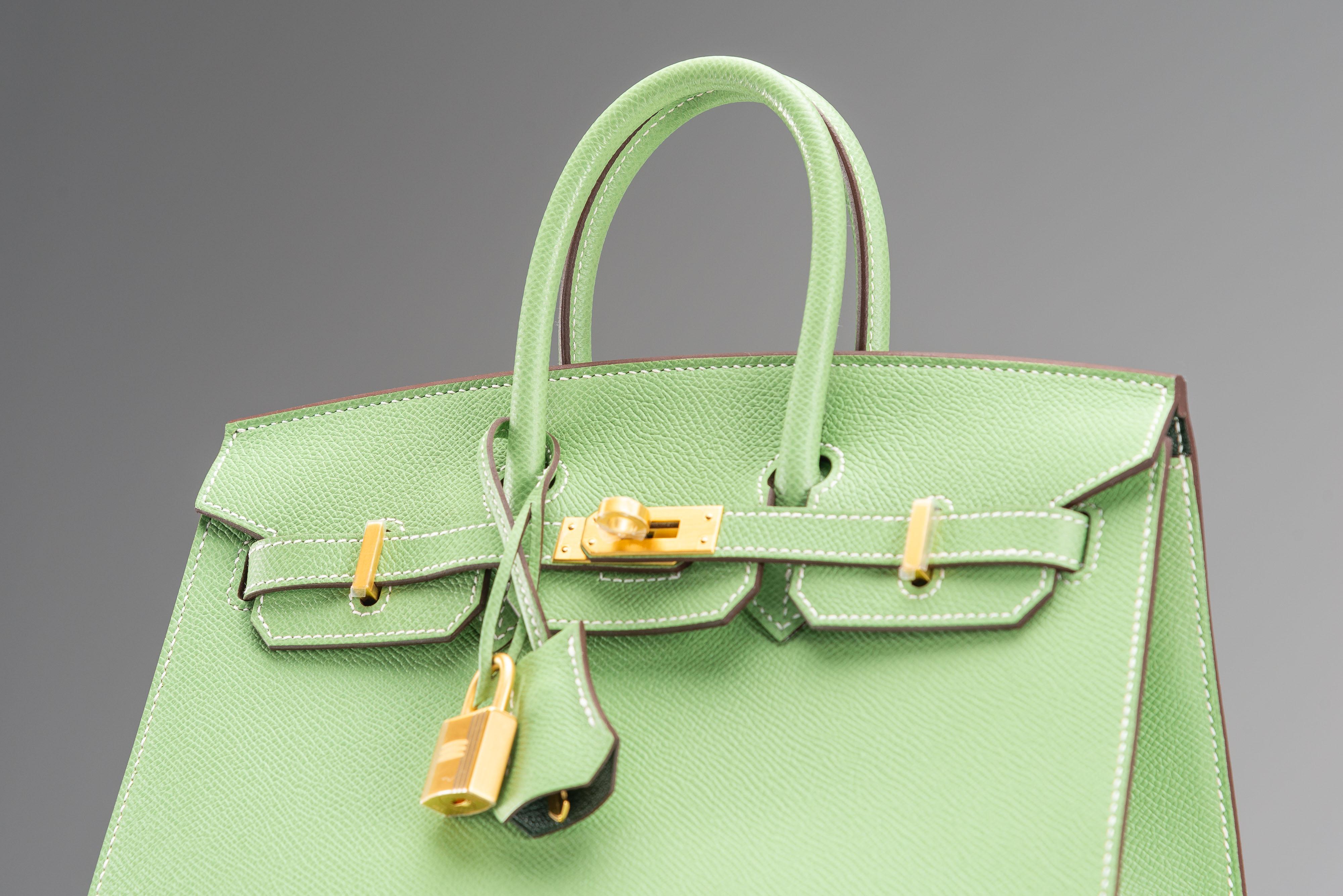 Hermes Birkin 25 HSS VIP Order Vert Criquet NEW Komplett-Set 10