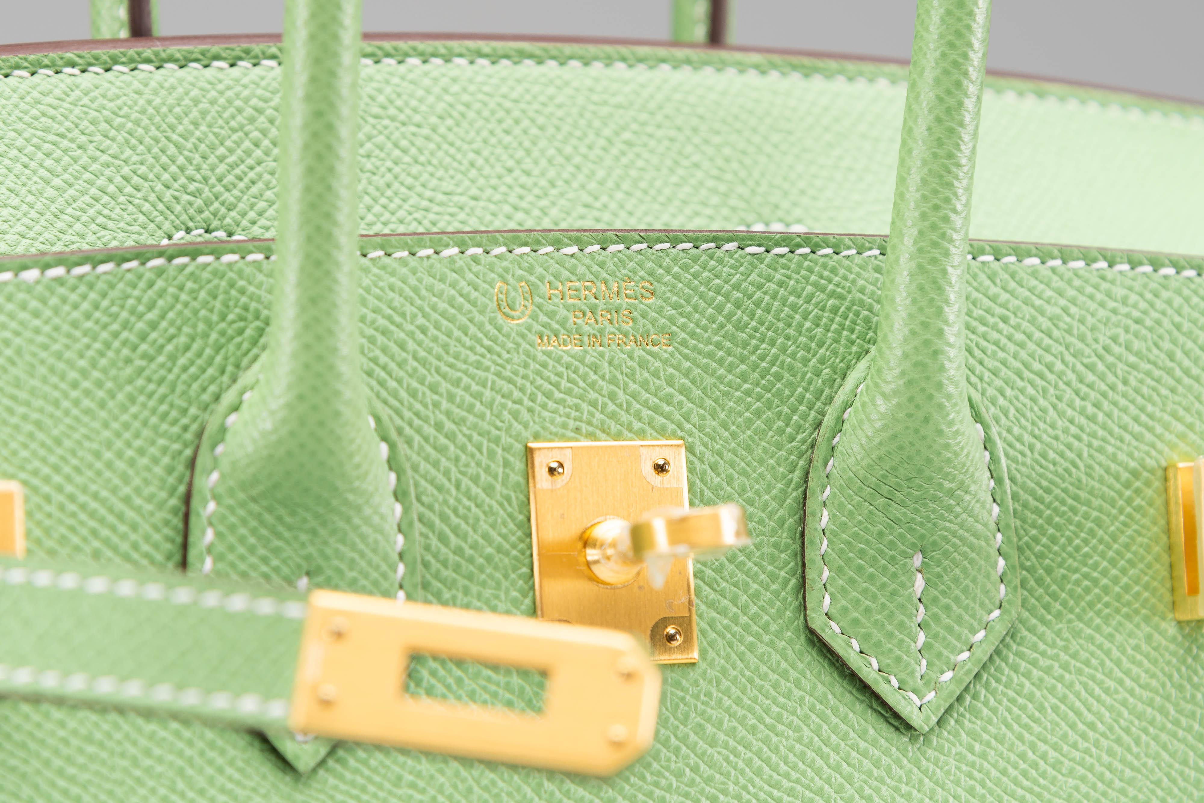 Hermes Birkin 25 HSS VIP Order Vert Criquet NEW Komplett-Set 13