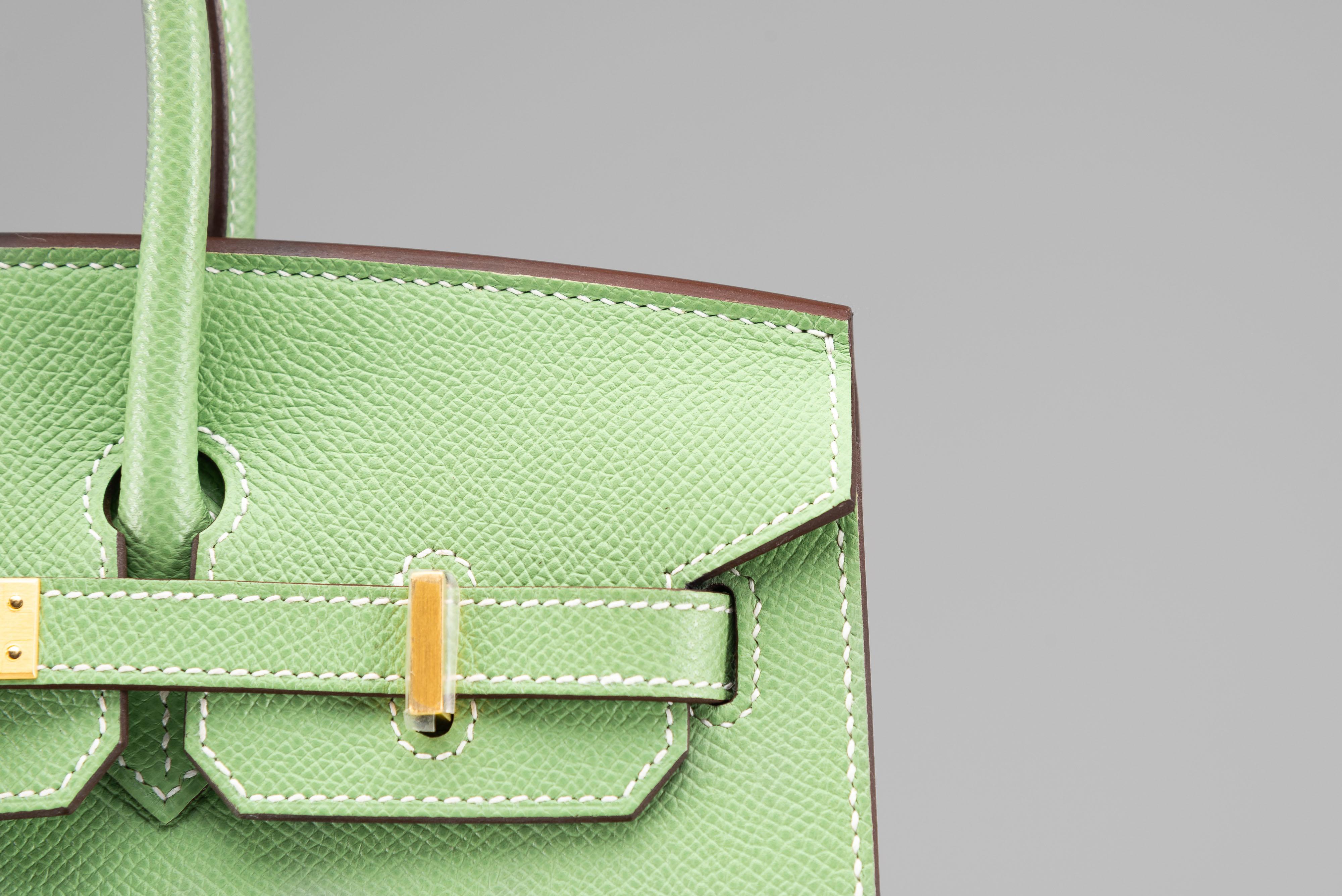 Hermes Birkin 25 HSS VIP Order Vert Criquet NEW Komplett-Set 4